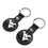 West Virginia University Mountaineers Insignia Black Airtag Holder 2-Pack