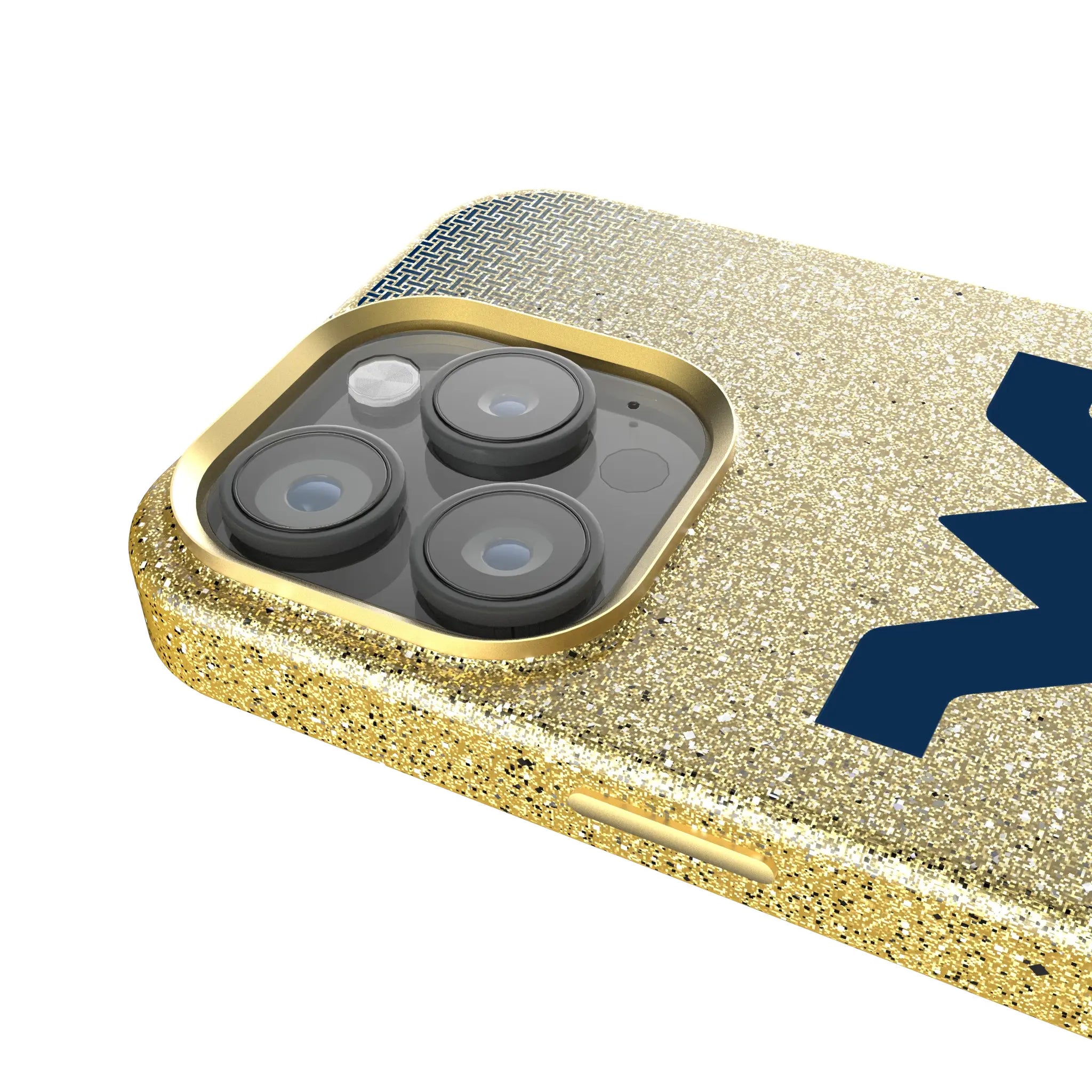 West Virginia University Mountaineers Linen Bling Phone Case for Apple iPhone