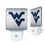 West Virginia University Mountaineers Linen Night Light 2-Pack