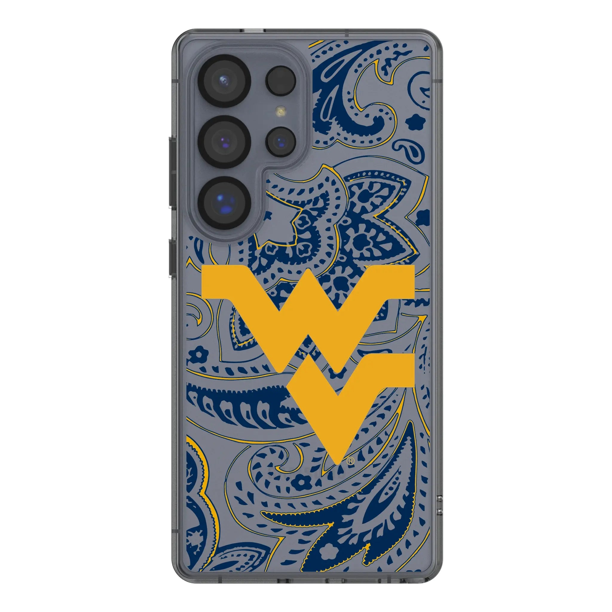 West Virginia University Mountaineers Paisley Clear Phone Case for Samsung Galaxy