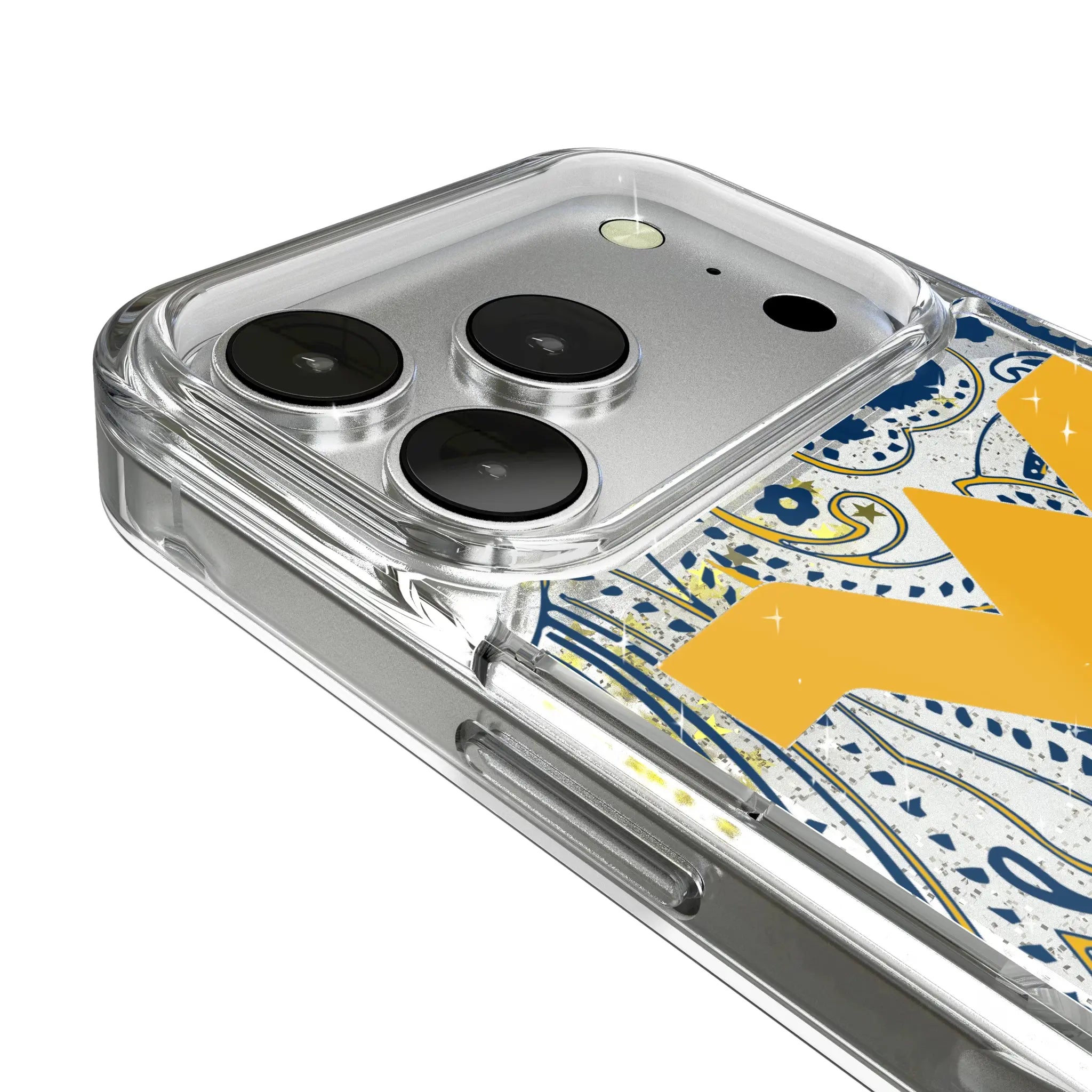 West Virginia University Mountaineers Paisley Glitter Phone Case