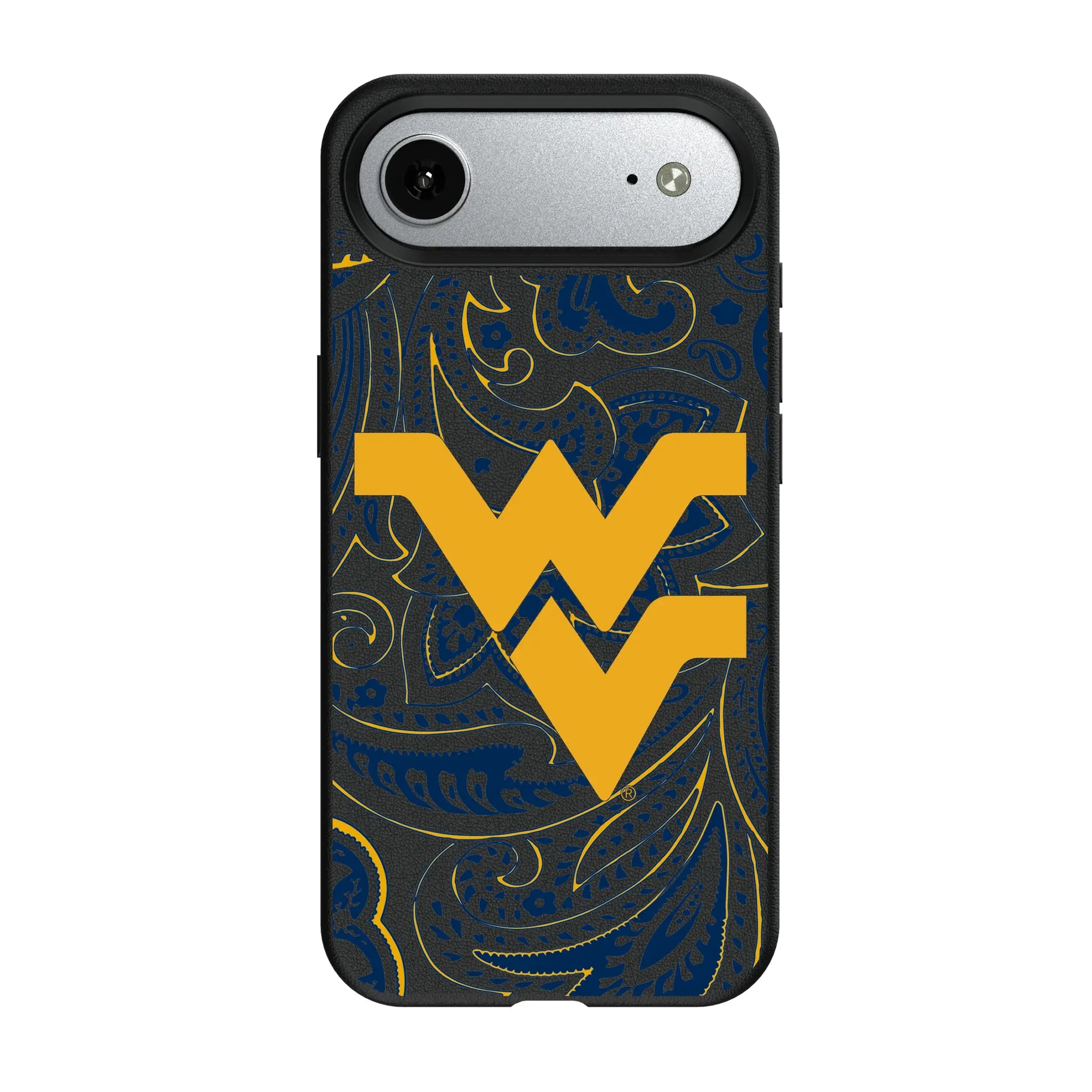 West Virginia University Mountaineers Paisley MagSafe Compatible Phone Case for Apple iPhone