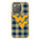 West Virginia University Mountaineers Plaid Bling Phone Case