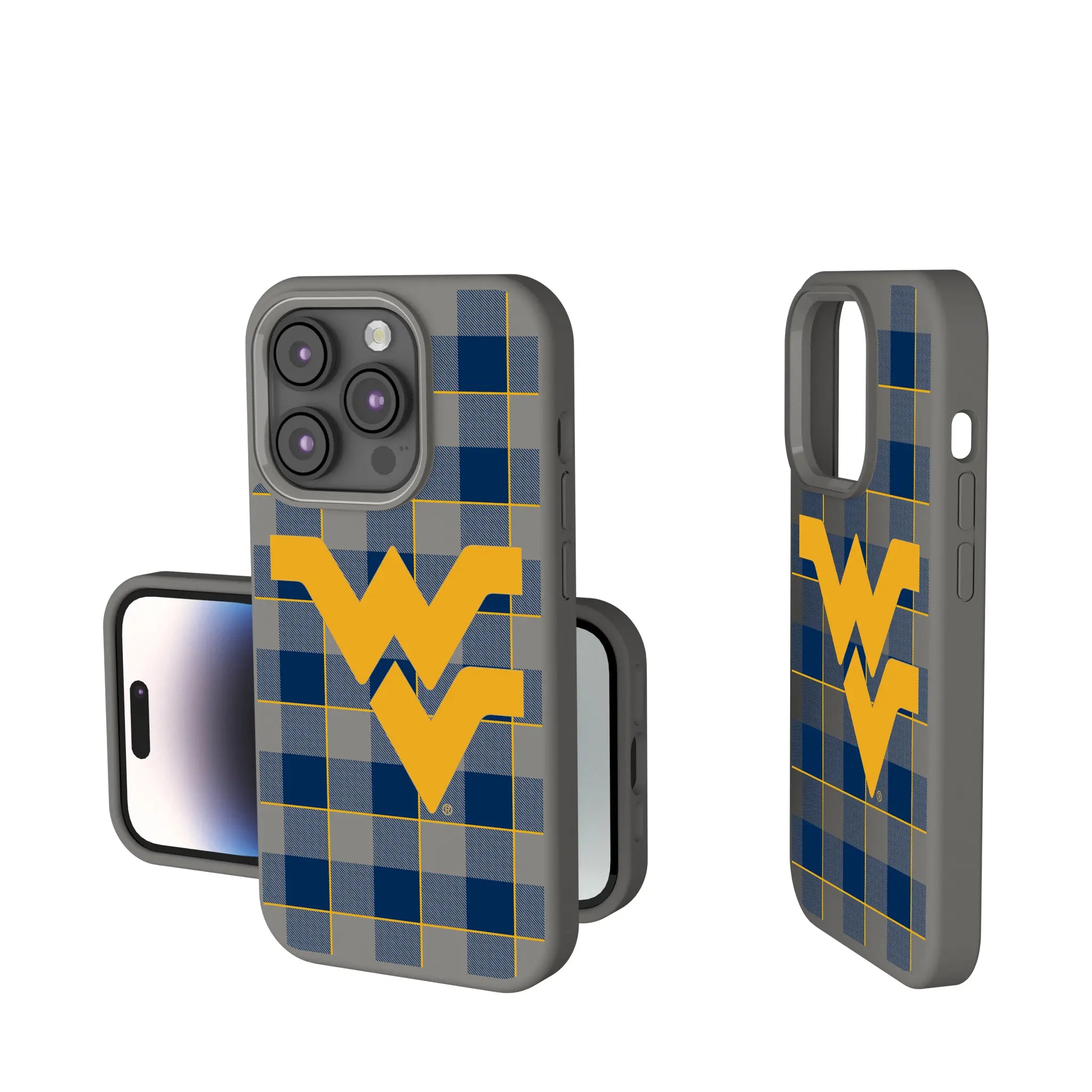 West Virginia University Mountaineers Plaid Soft Touch Phone Case