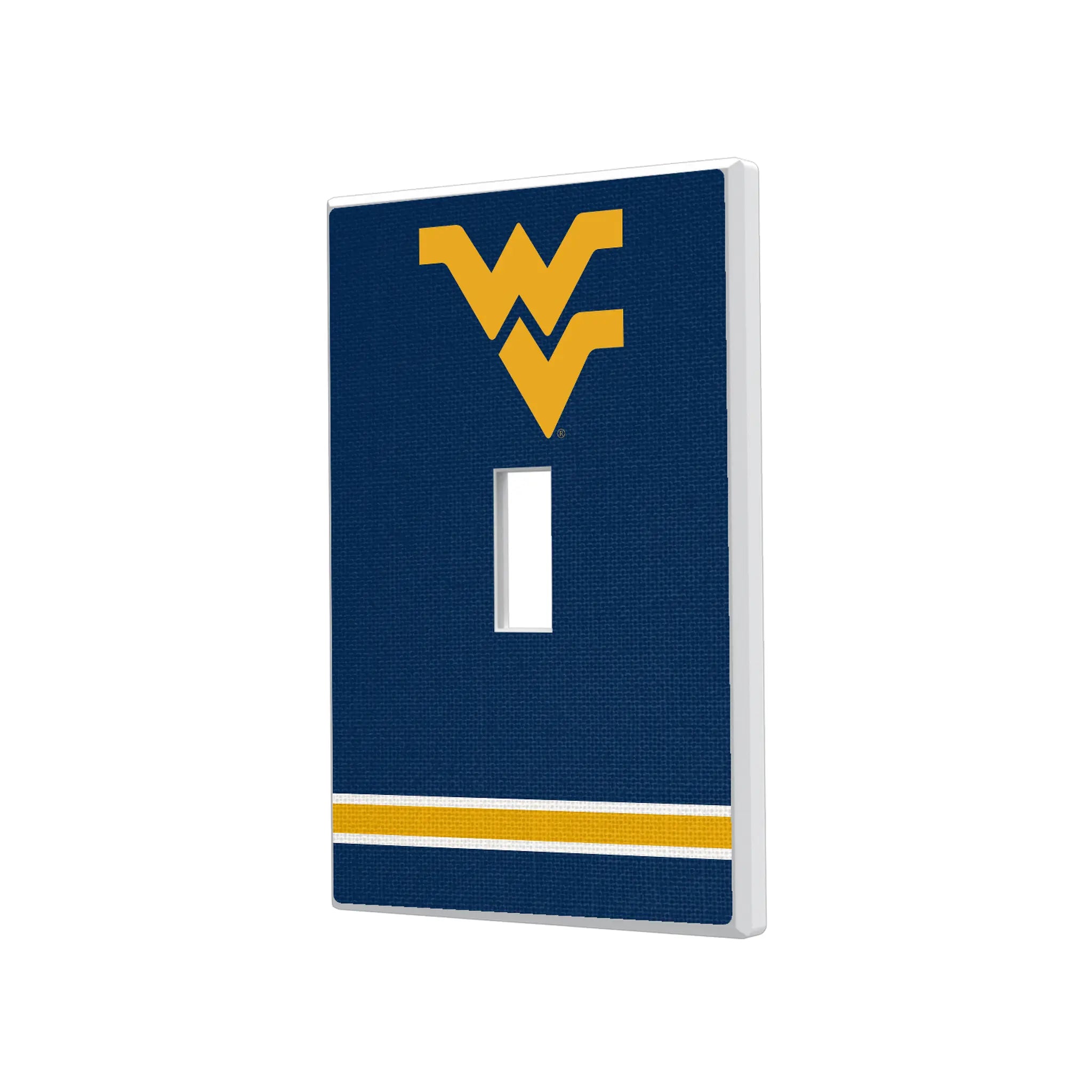 West Virginia University Mountaineers Stripe Hidden-Screw Light Switch Plate
