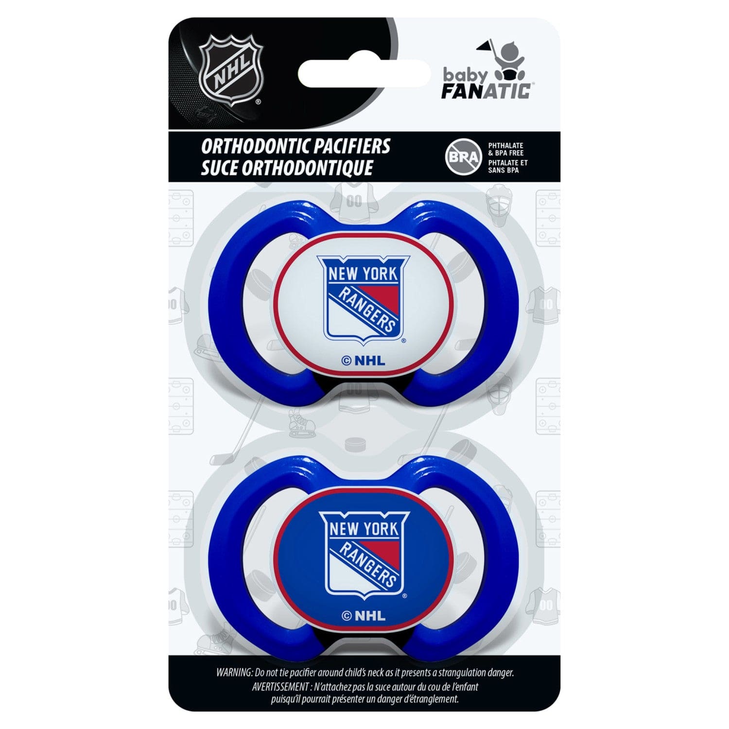 New York Rangers Pacifier Set - 2 Pack - Sports Gifts, Sports Memorabilia, Sports Collectibles, Fan Shop