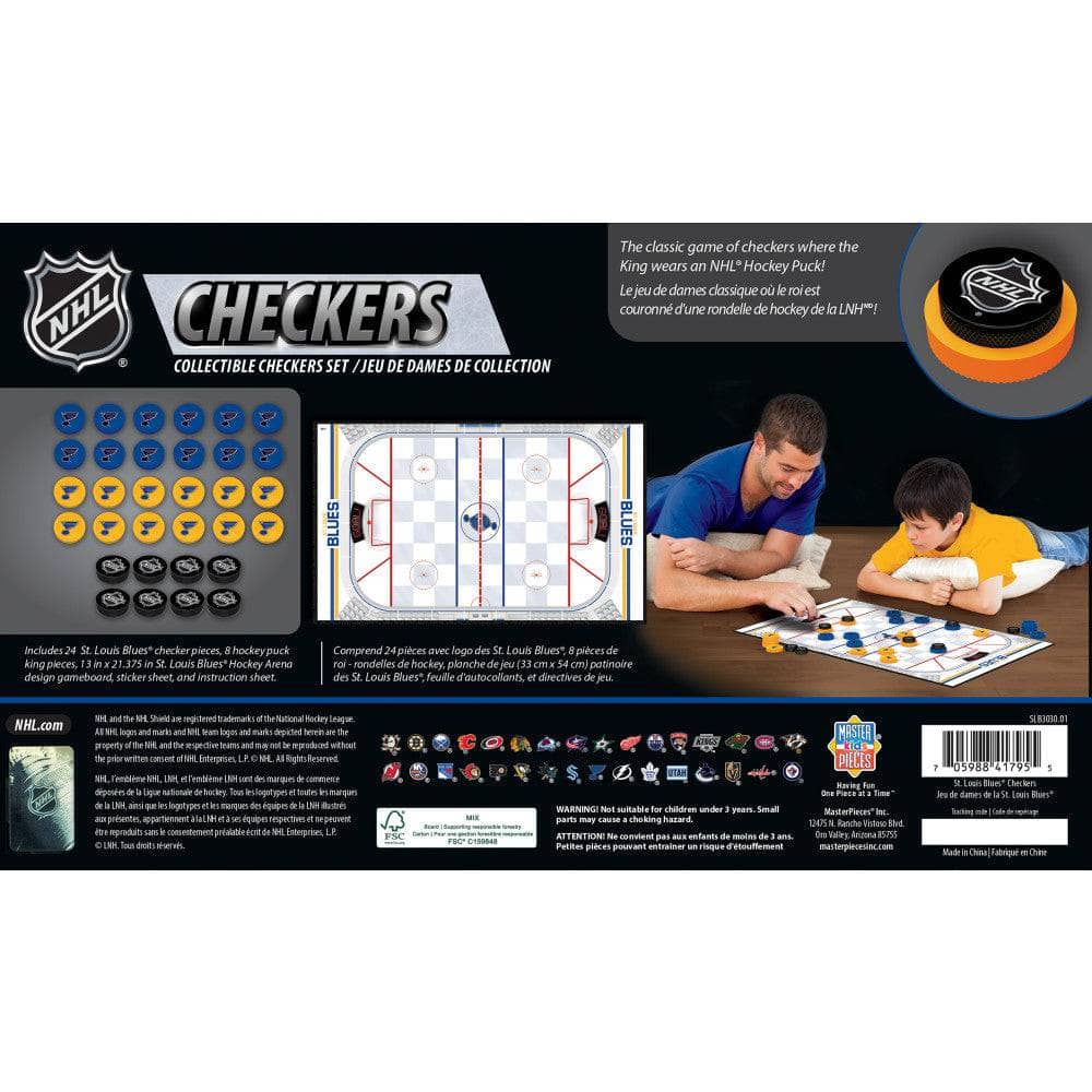 St. Louis Blues Checker Set - Sports Gifts, Sports Memorabilia, Sports Collectibles, Fan Shop