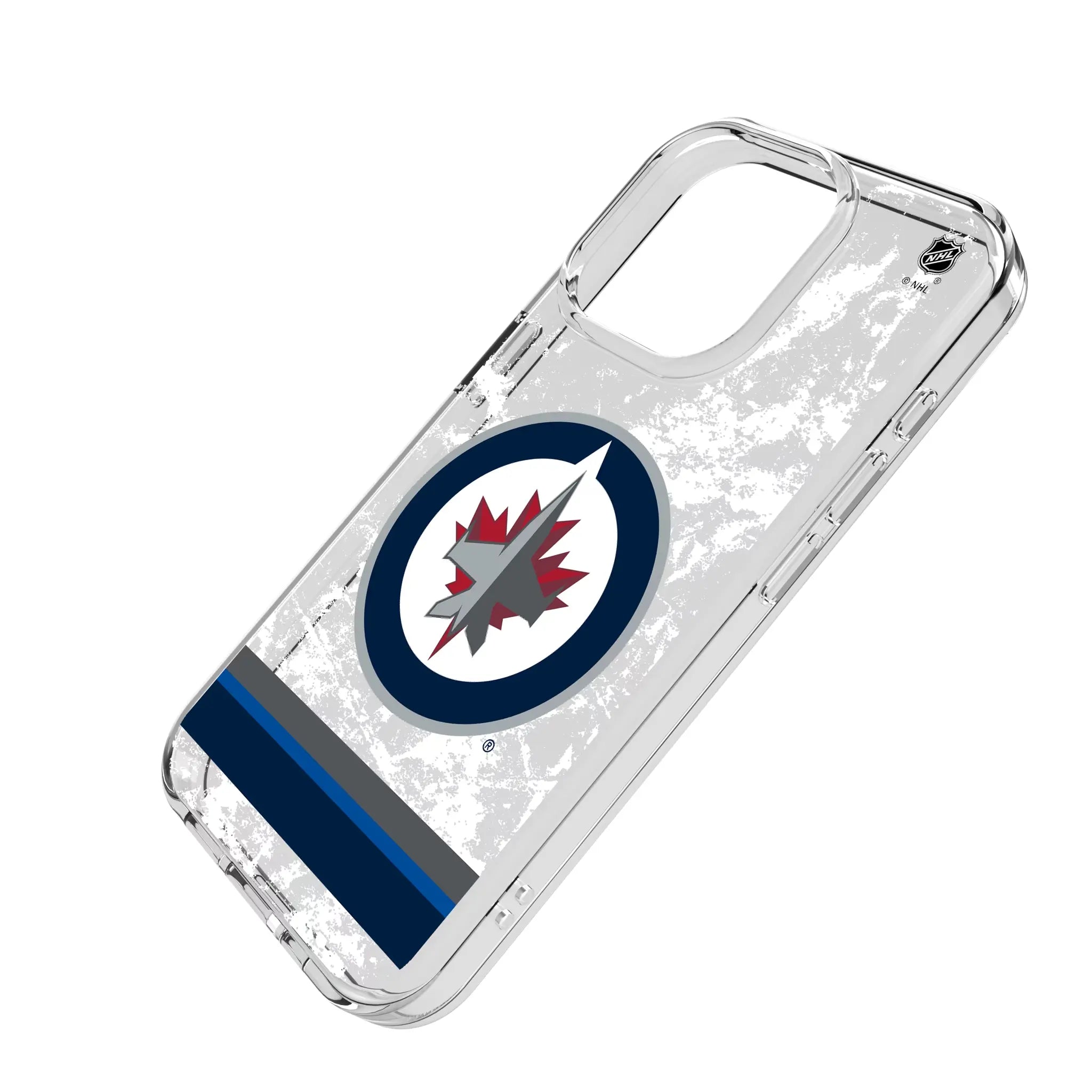 Winnipeg Jets Ice Stripe Clear Phone Case for Apple iPhone