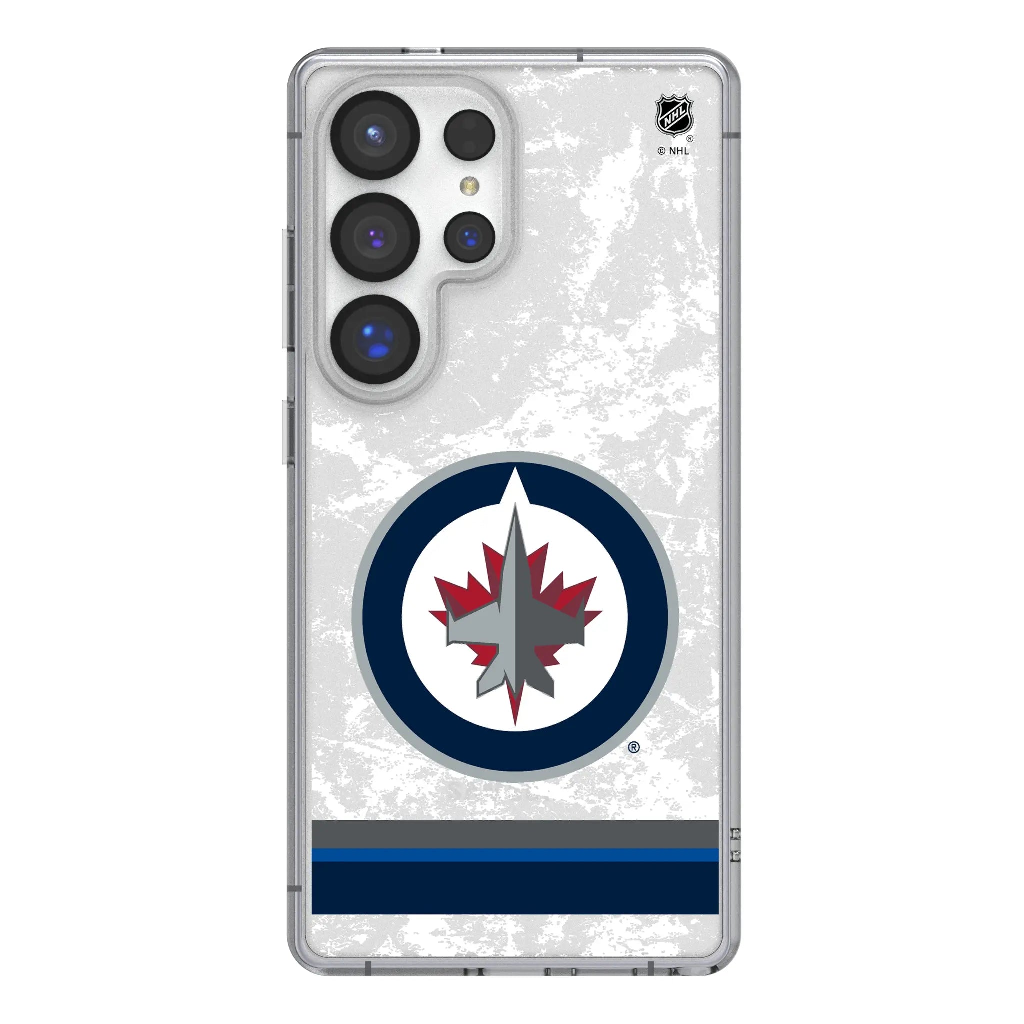 Winnipeg Jets Ice Stripe Clear Phone Case for Samsung Galaxy