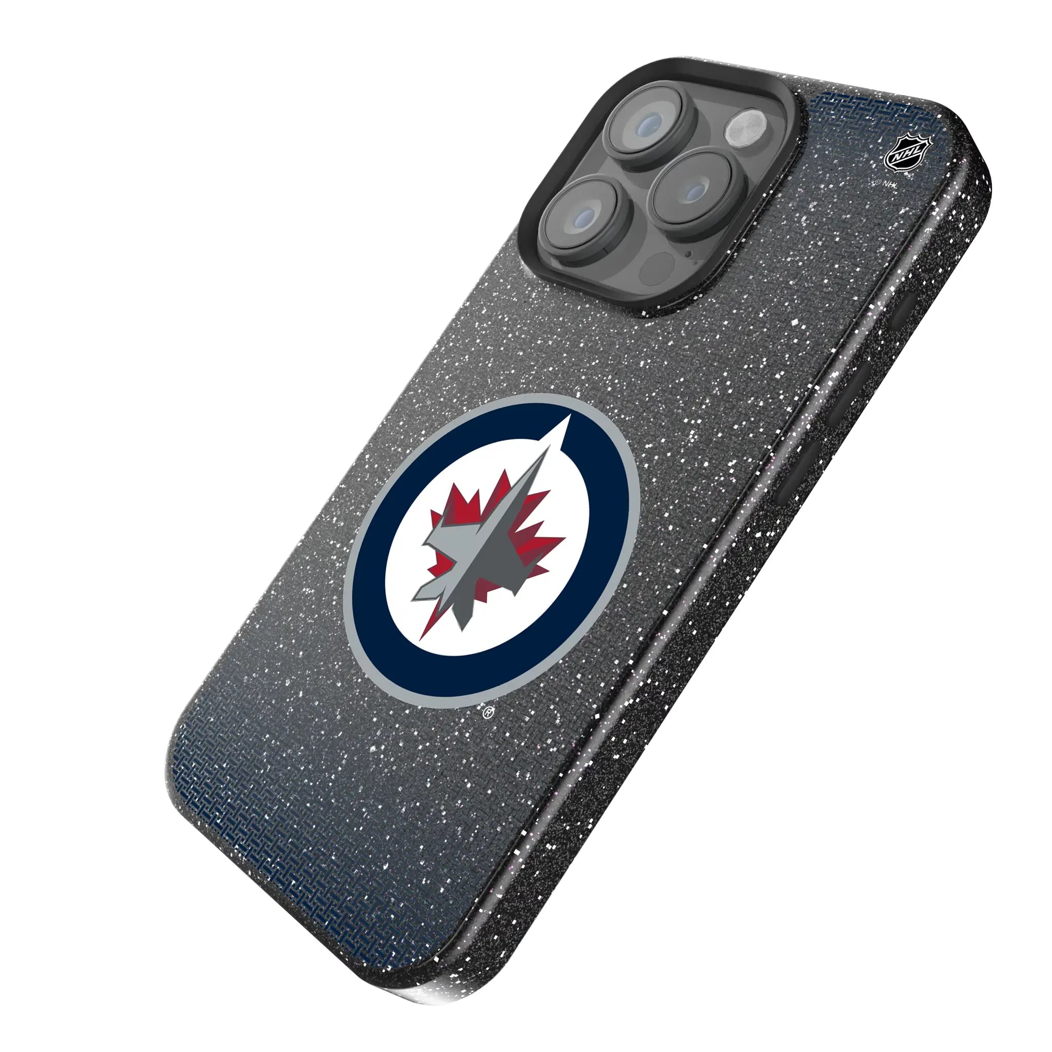 Winnipeg Jets Linen Bling Phone Case for Apple iPhone