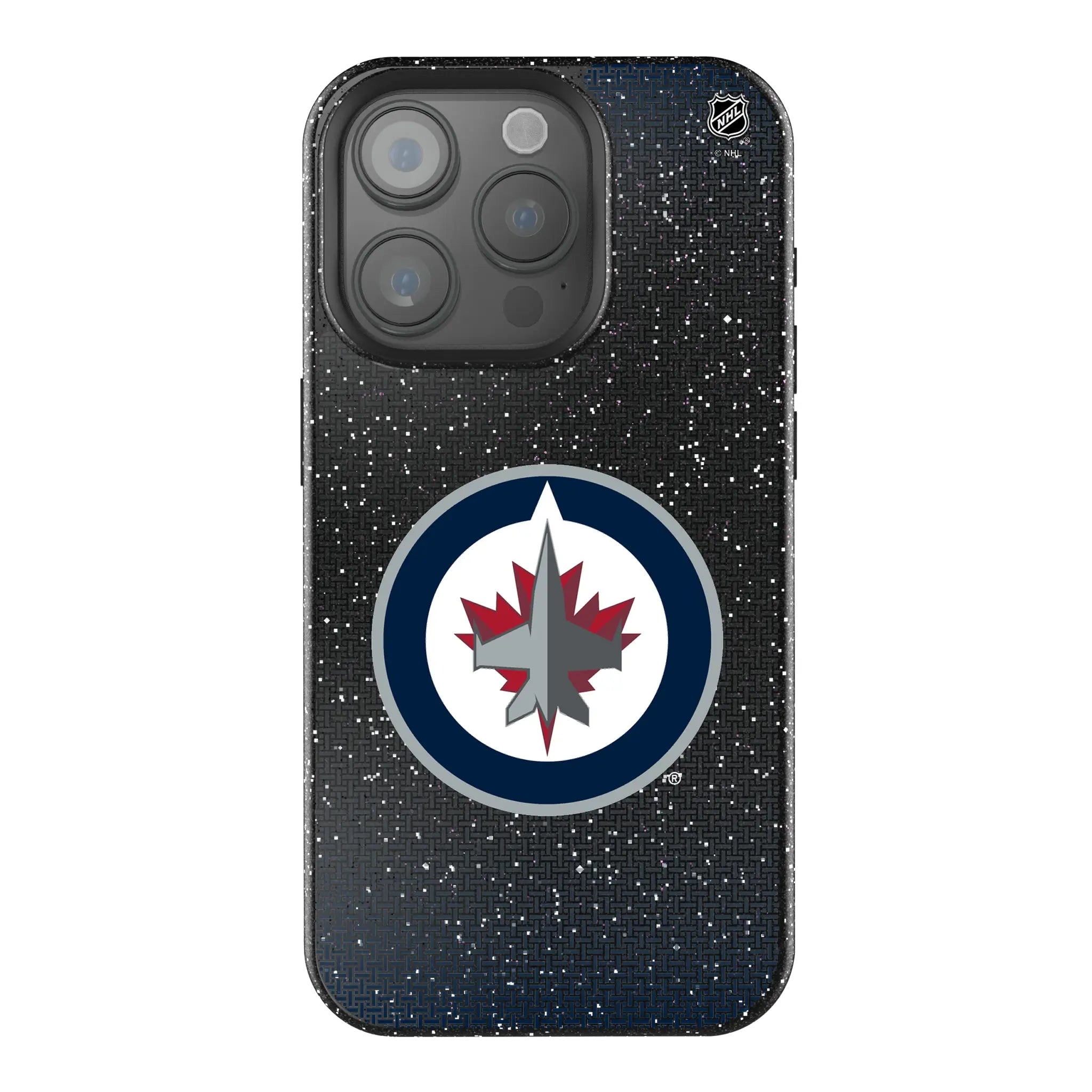Winnipeg Jets Linen Bling Phone Case for Apple iPhone