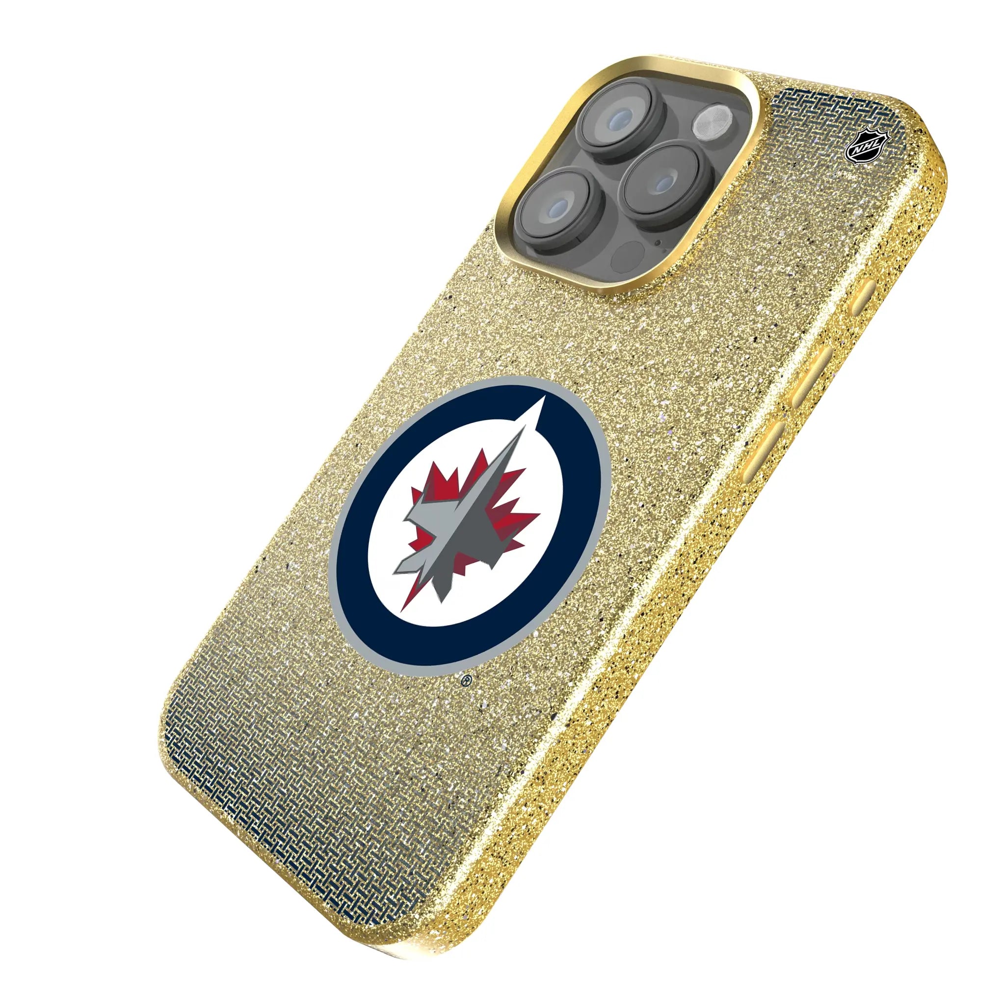 Winnipeg Jets Linen Bling Phone Case for Apple iPhone