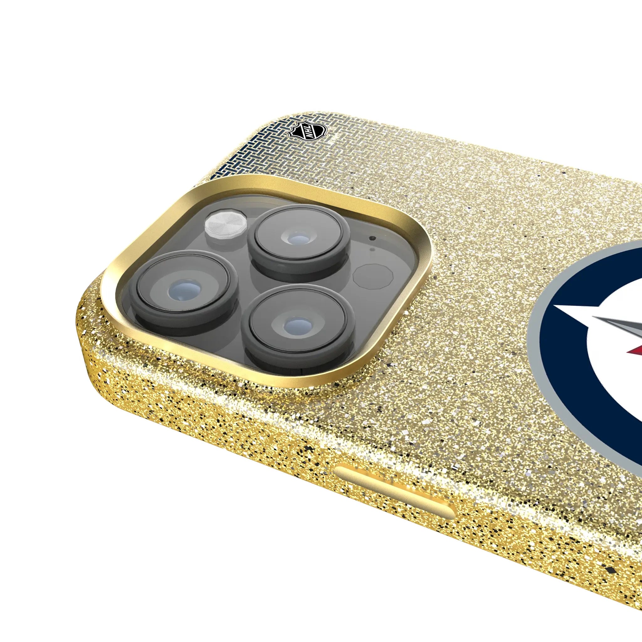 Winnipeg Jets Linen Bling Phone Case for Apple iPhone