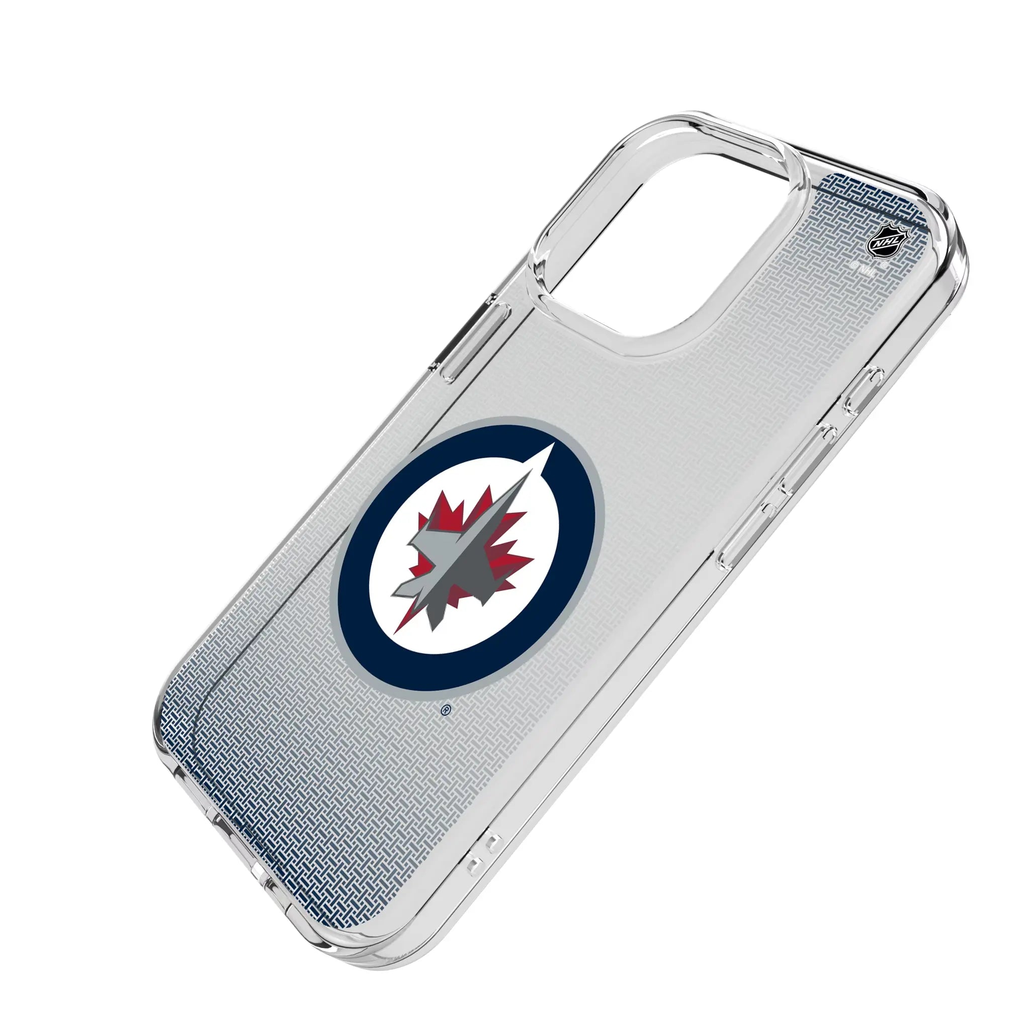 Winnipeg Jets Linen Clear Phone Case for Apple iPhone