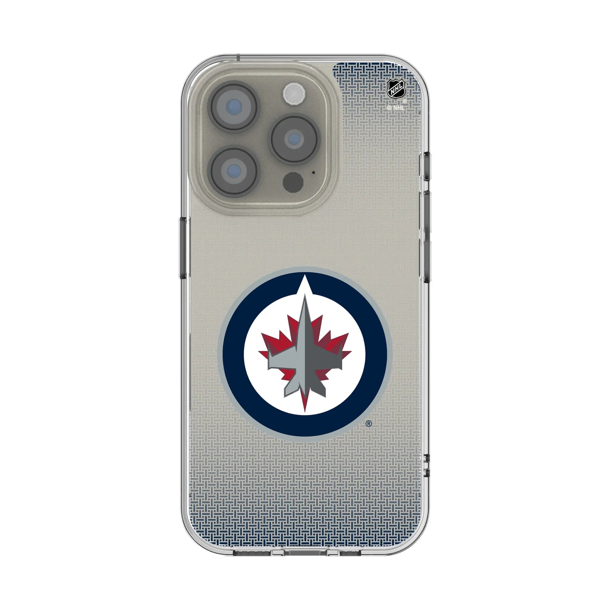 Winnipeg Jets Linen Clear Phone Case for Apple iPhone