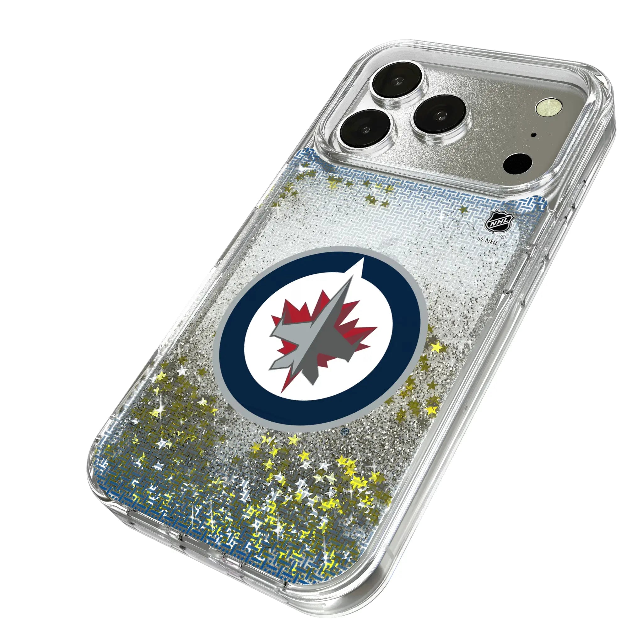 Winnipeg Jets Linen Glitter Phone Case