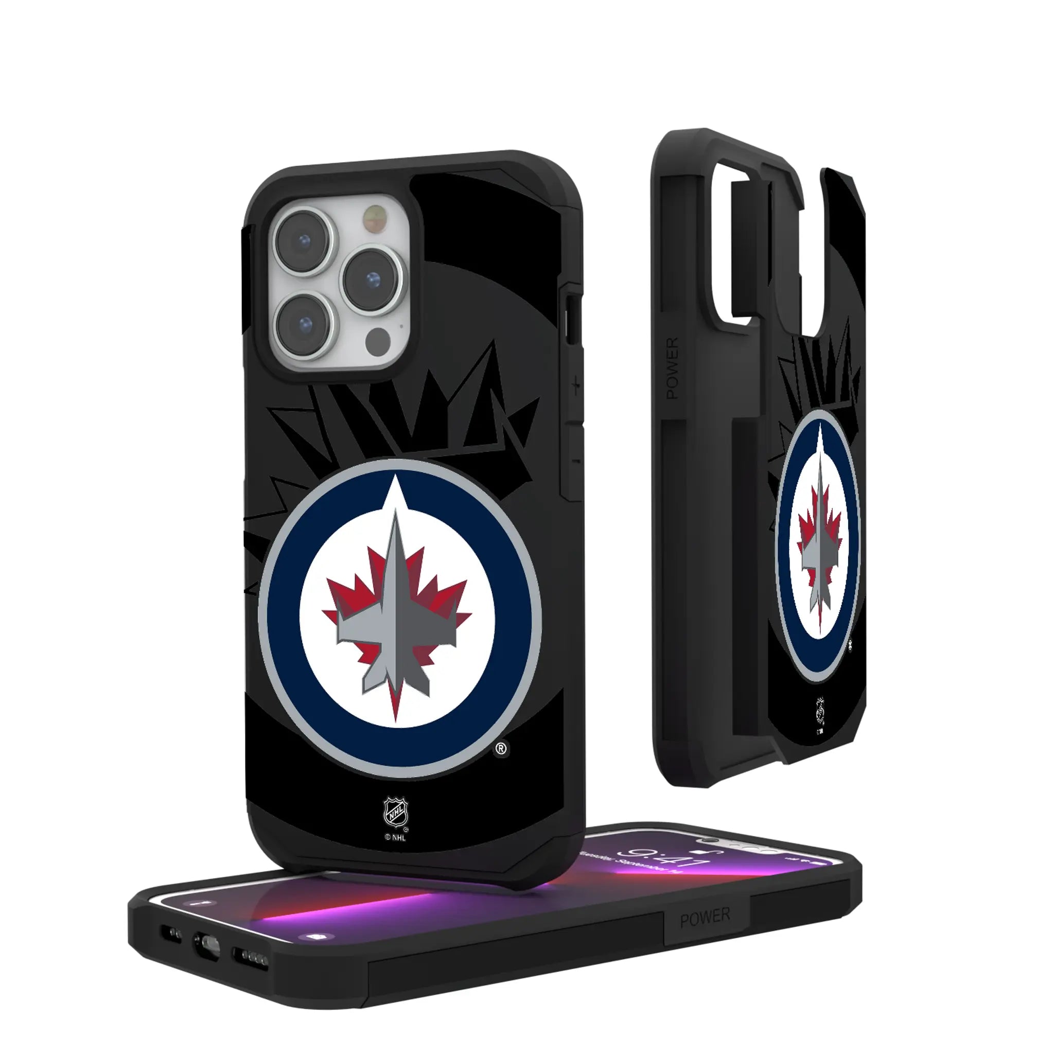 Winnipeg Jets Monocolor Tilt Rugged Phone Case