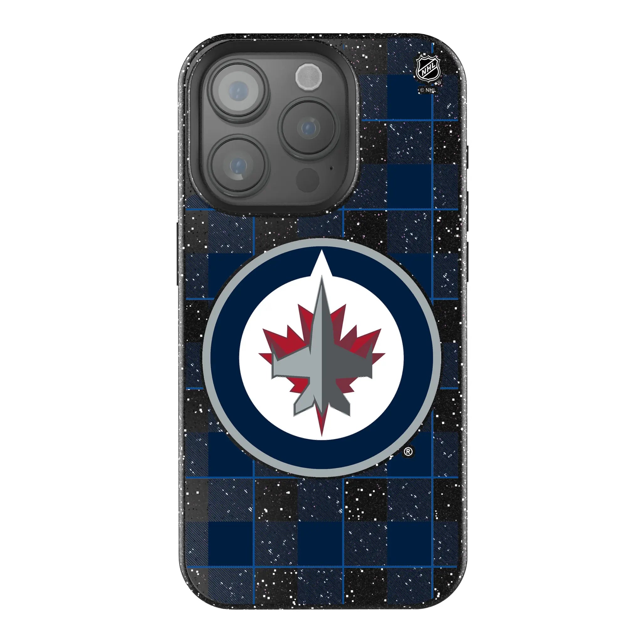 Winnipeg Jets Plaid Bling Phone Case