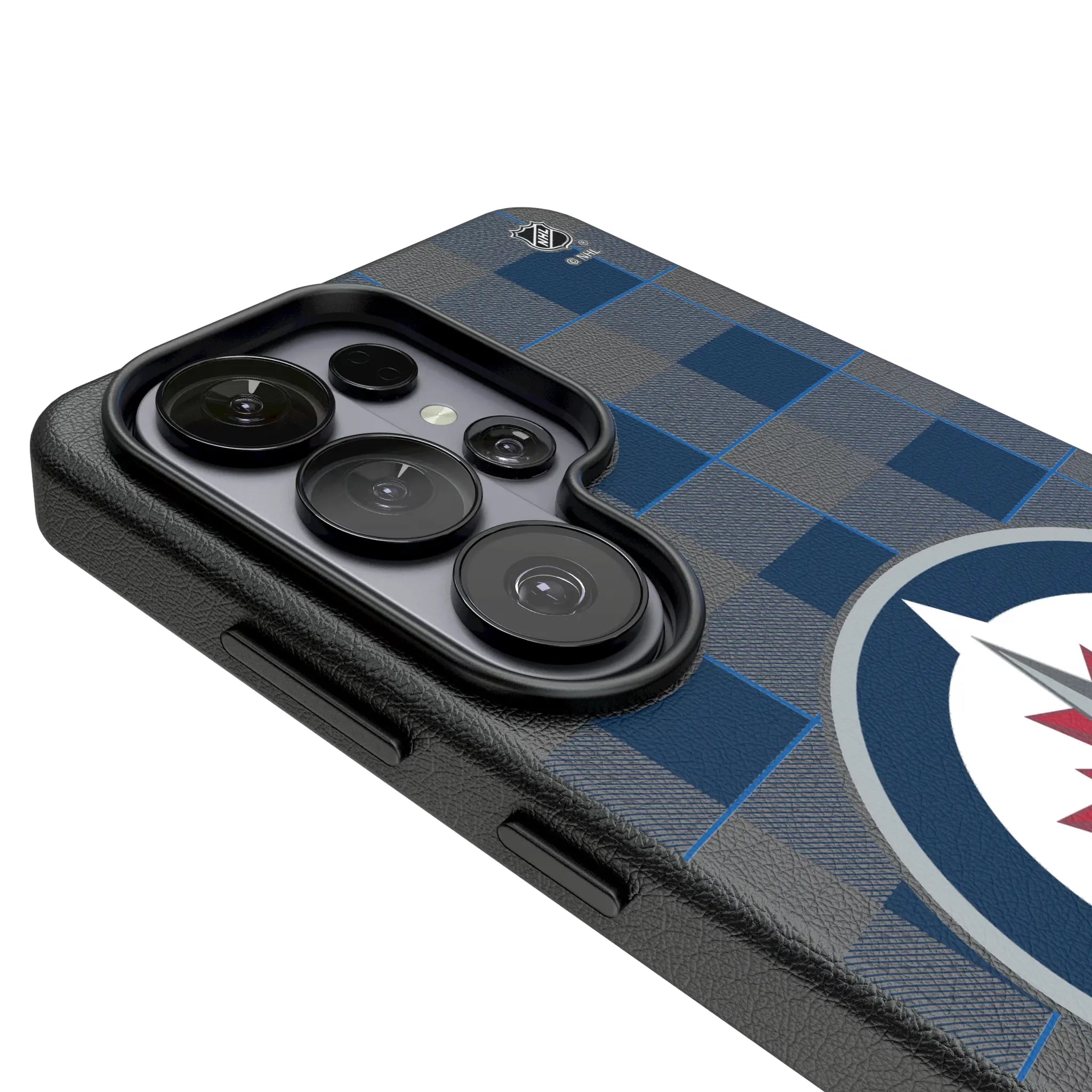 Winnipeg Jets Plaid MagSafe Compatible Phone Case for Samsung Galaxy