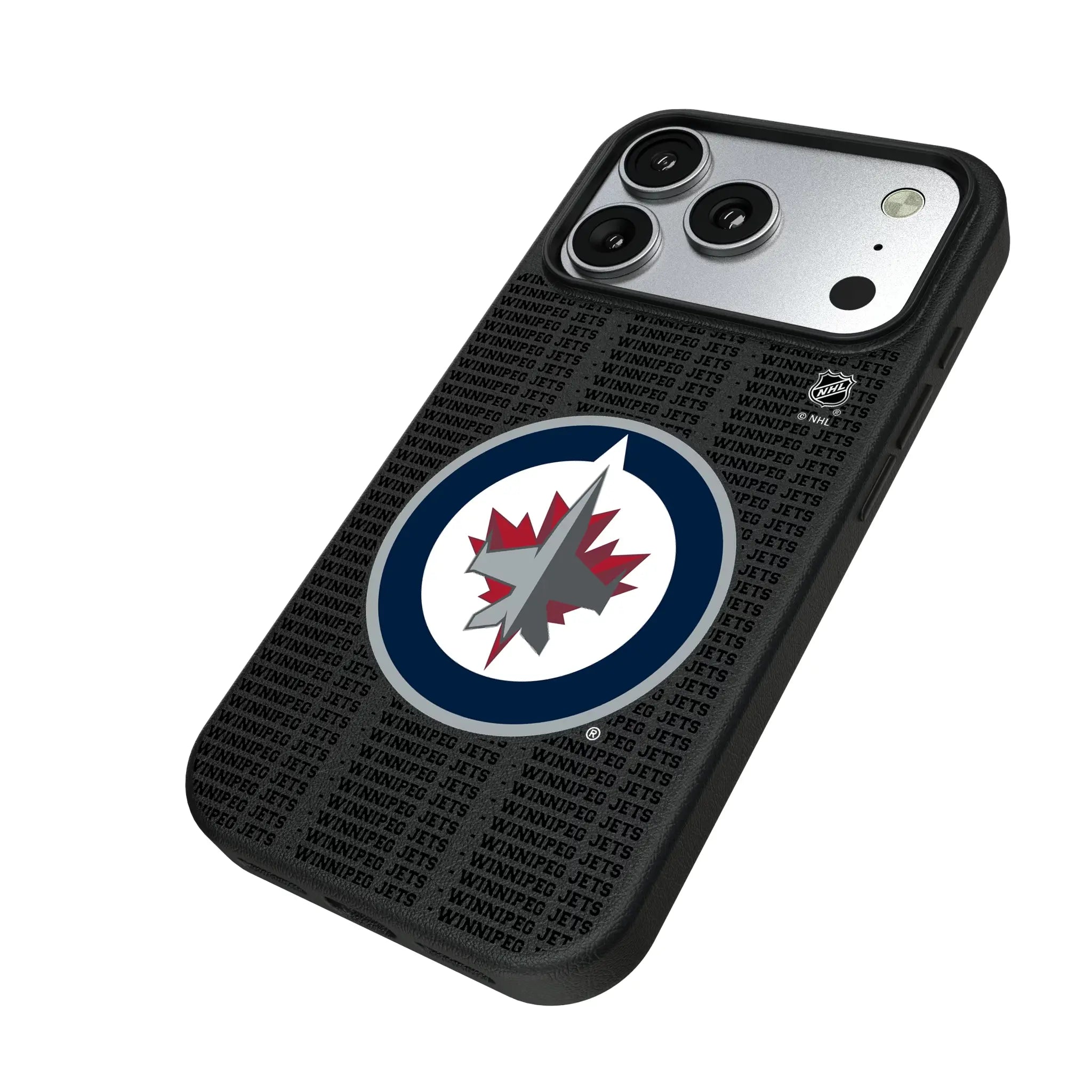 Winnipeg Jets Text Backdrop MagSafe Compatible Phone Case for Apple iPhone