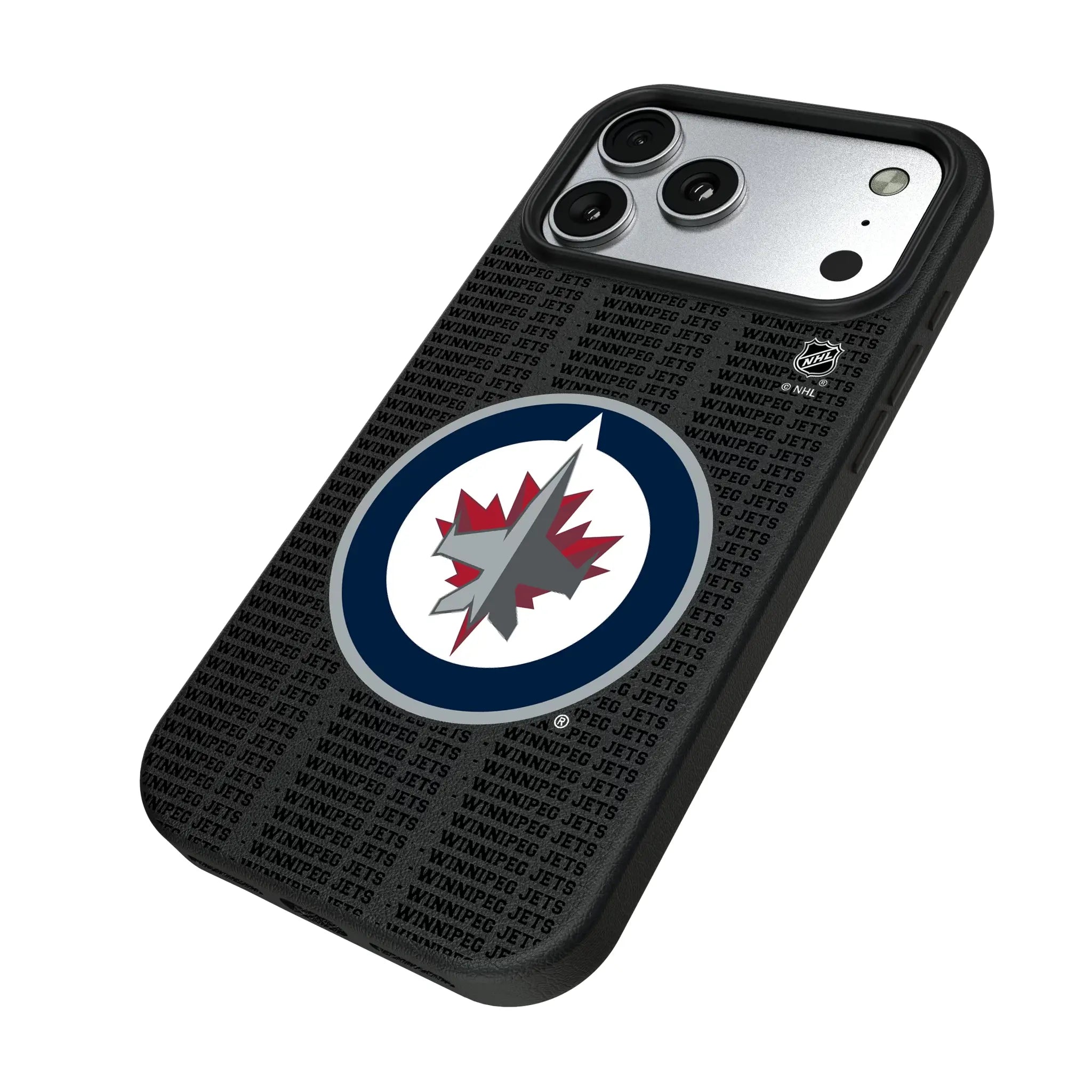 Winnipeg Jets Text Backdrop MagSafe Compatible Phone Case for Apple iPhone
