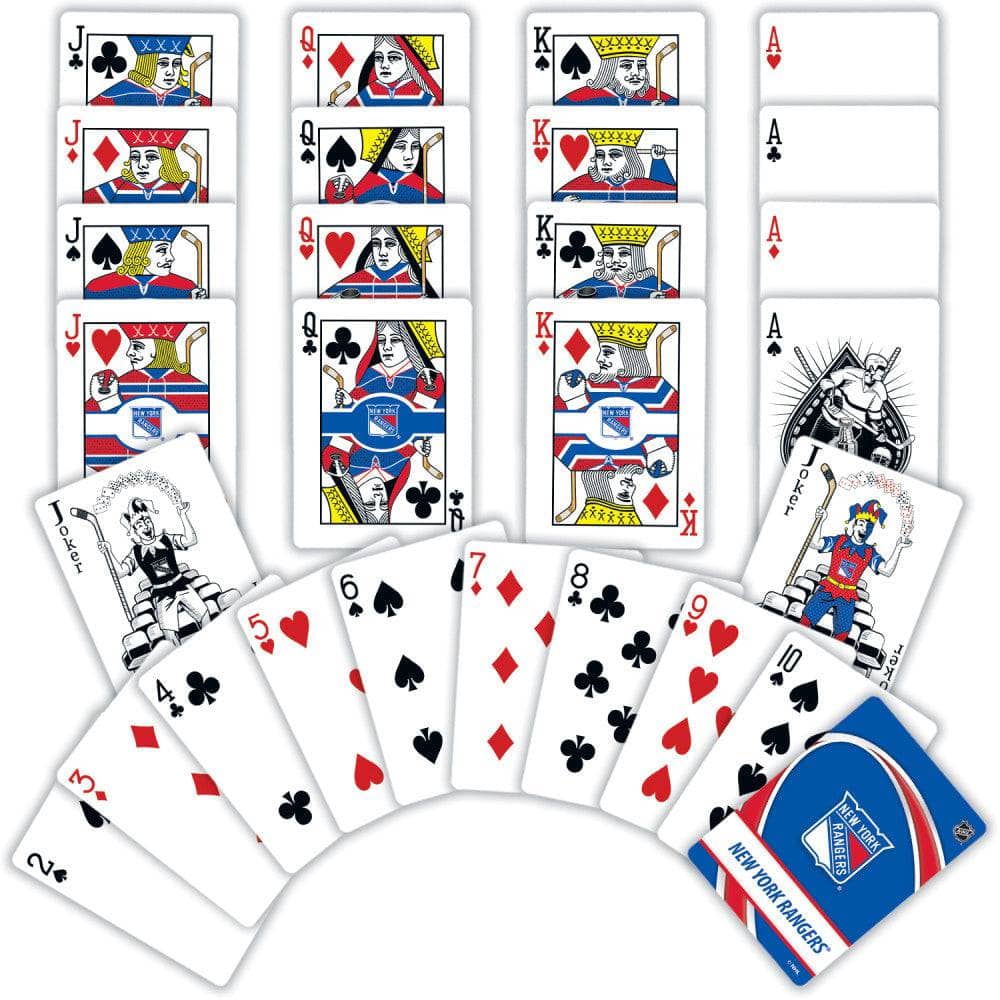 New York Rangers Official Playing Cards - 54 Card Deck - Sports Gifts, Sports Memorabilia, Sports Collectibles, Fan Shop
