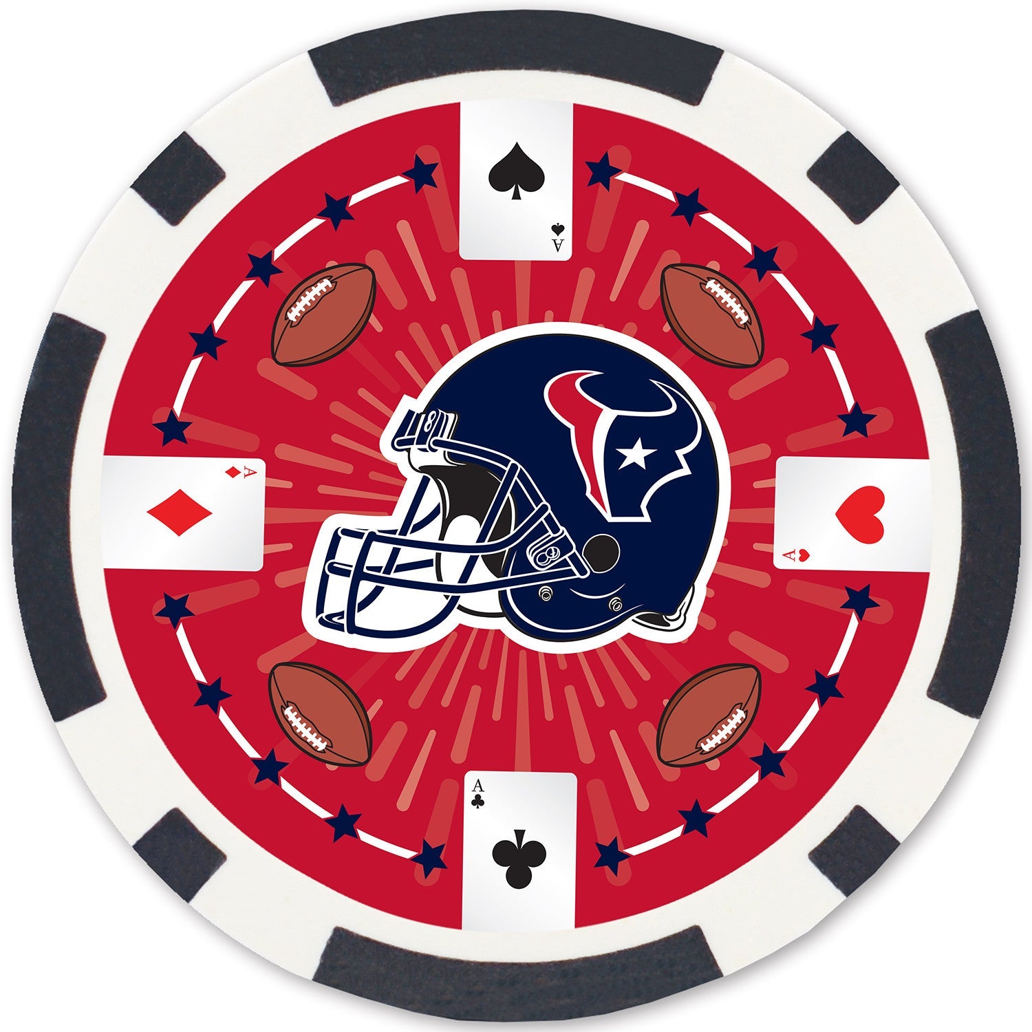 Houston Texans 100 Piece Poker Chips - 757 Sports Collectibles