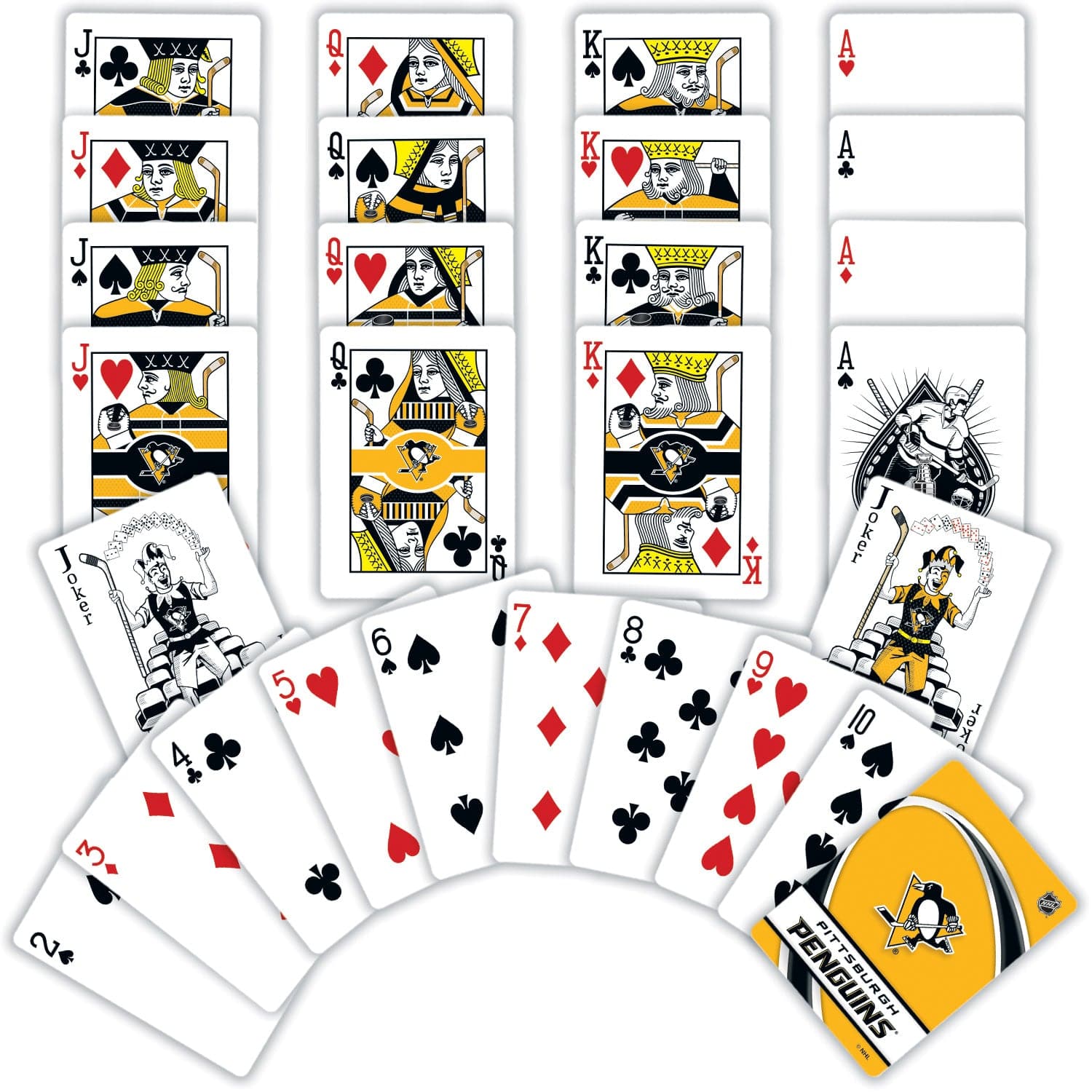 Pittsburgh Penguins Official Playing Cards - 54 Card Deck - Sports Gifts, Sports Memorabilia, Sports Collectibles, Fan Shop
