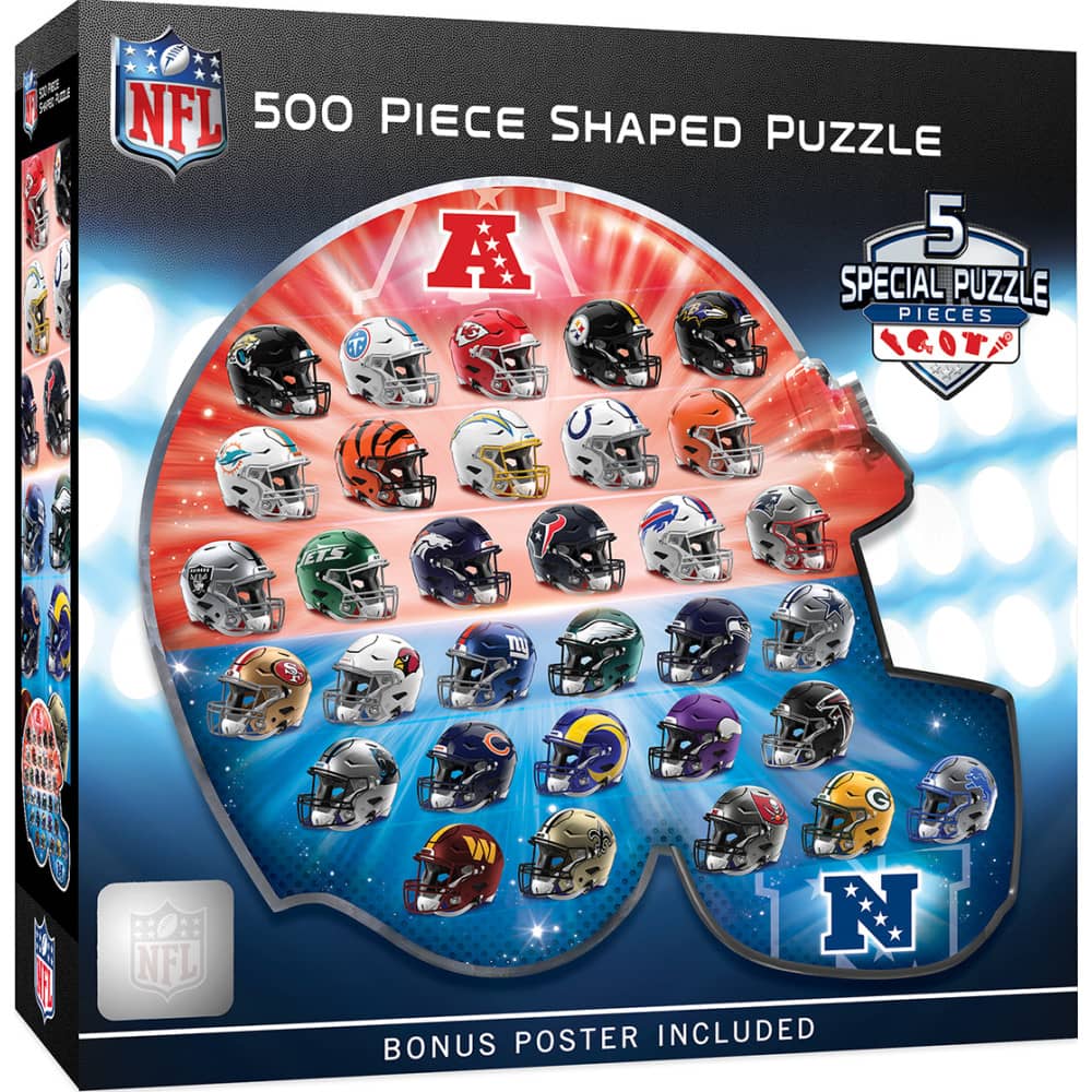 NFL Teams 500-Piece Shaped Jigsaw Puzzle - Sports Gifts, Sports Memorabilia, Sports Collectibles, Fan Shop