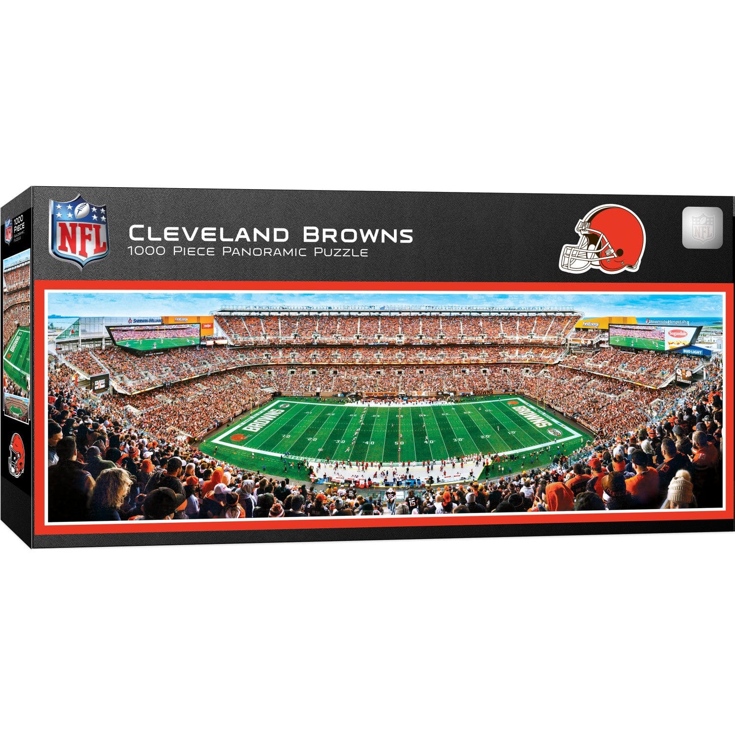 Cleveland Browns 1000 Piece Panoramic Jigsaw Puzzle - Sports Gifts, Sports Memorabilia, Sports Collectibles, Fan Shop