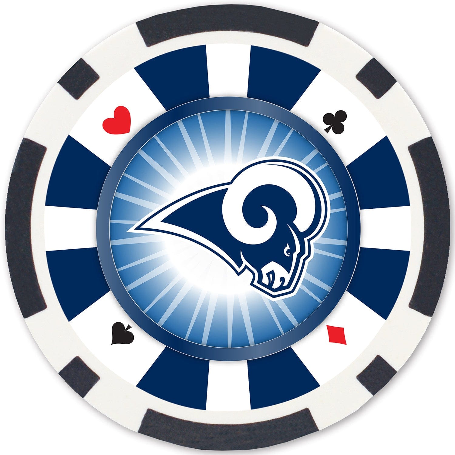 Los Angeles Rams 100-Piece Poker Chip Set - Sports Gifts, Sports Memorabilia, Sports Collectibles, Fan Shop