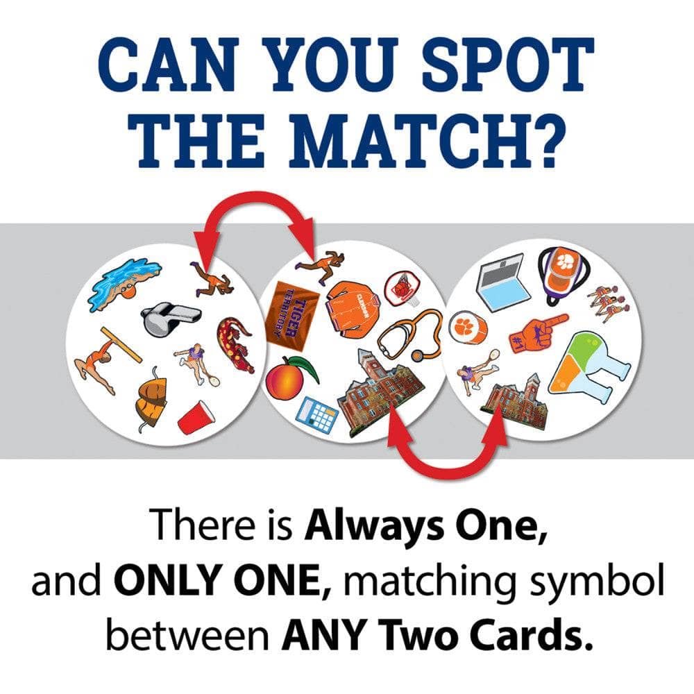 Clemson Tigers Spot It! Card Game