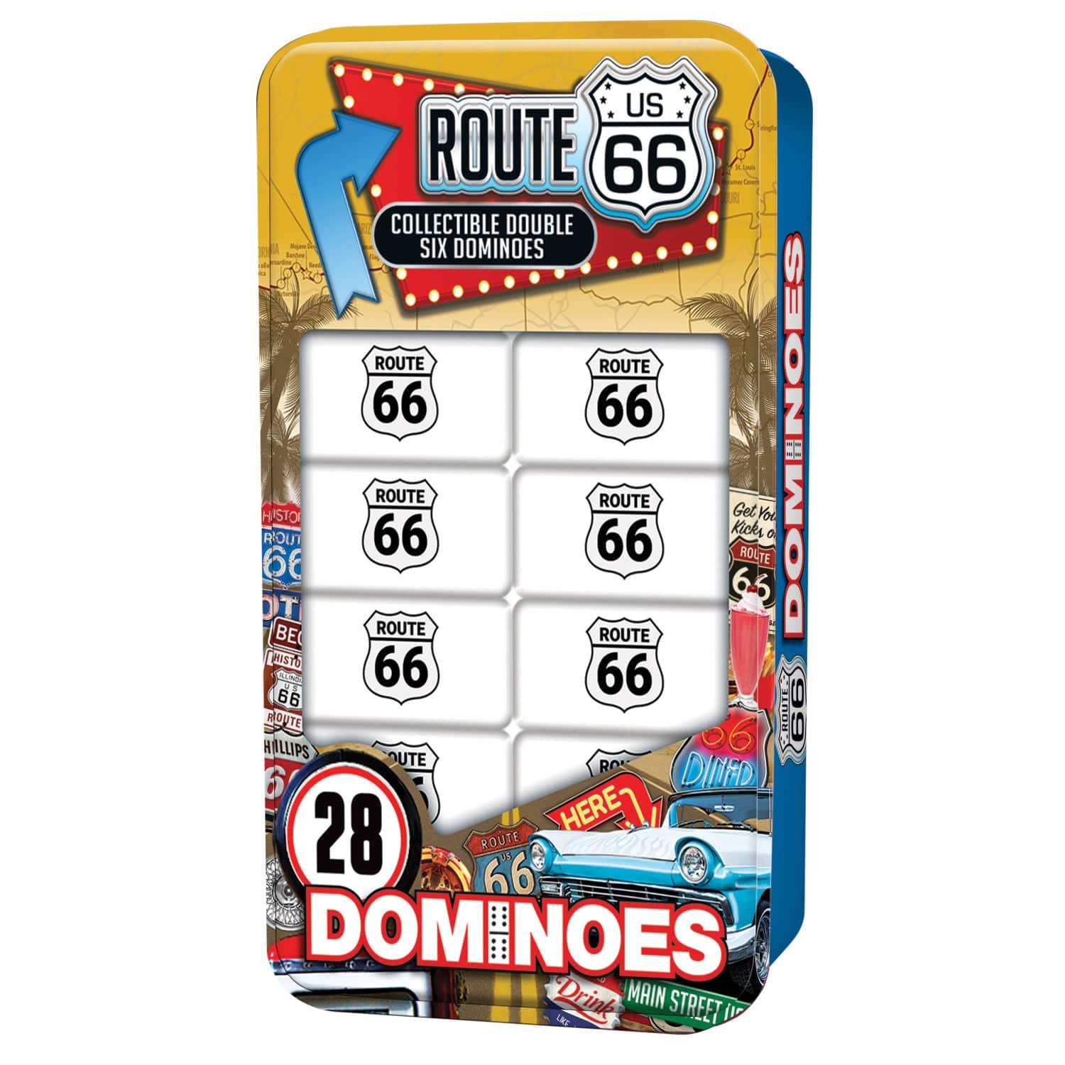 Route 66 Dominoes: Classic Fun on the Open Road - Sports Gifts, Sports Memorabilia, Sports Collectibles, Fan Shop