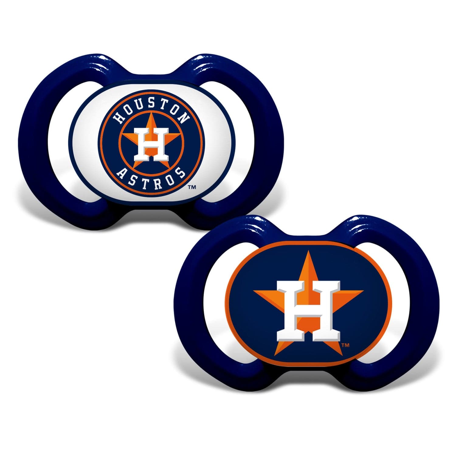 Houston Astros Pacifier 2-Pack for Little Fans - Sports Gifts, Sports Memorabilia, Sports Collectibles, Fan Shop