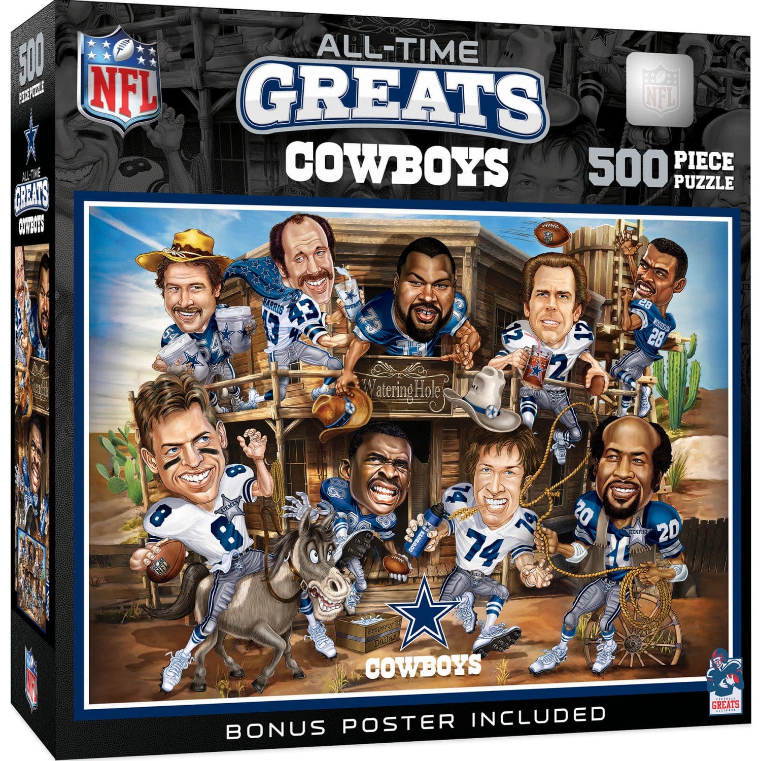 Dallas Cowboys All-Time Greats 500-Piece Jigsaw Puzzle - Sports Gifts, Sports Memorabilia, Sports Collectibles, Fan Shop