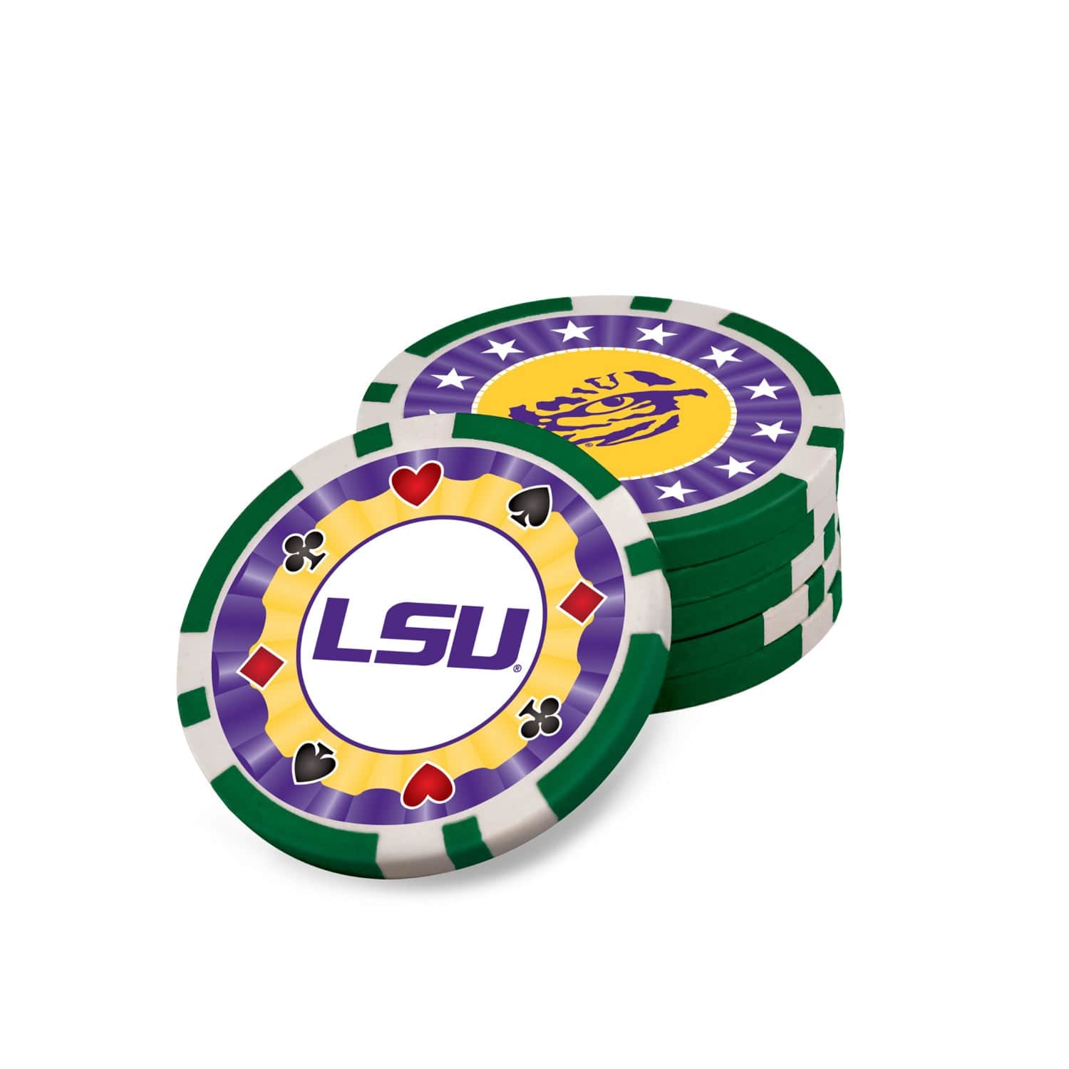 LSU Tigers 300 Piece Poker Set - Sports Gifts, Sports Memorabilia, Sports Collectibles, Fan Shop