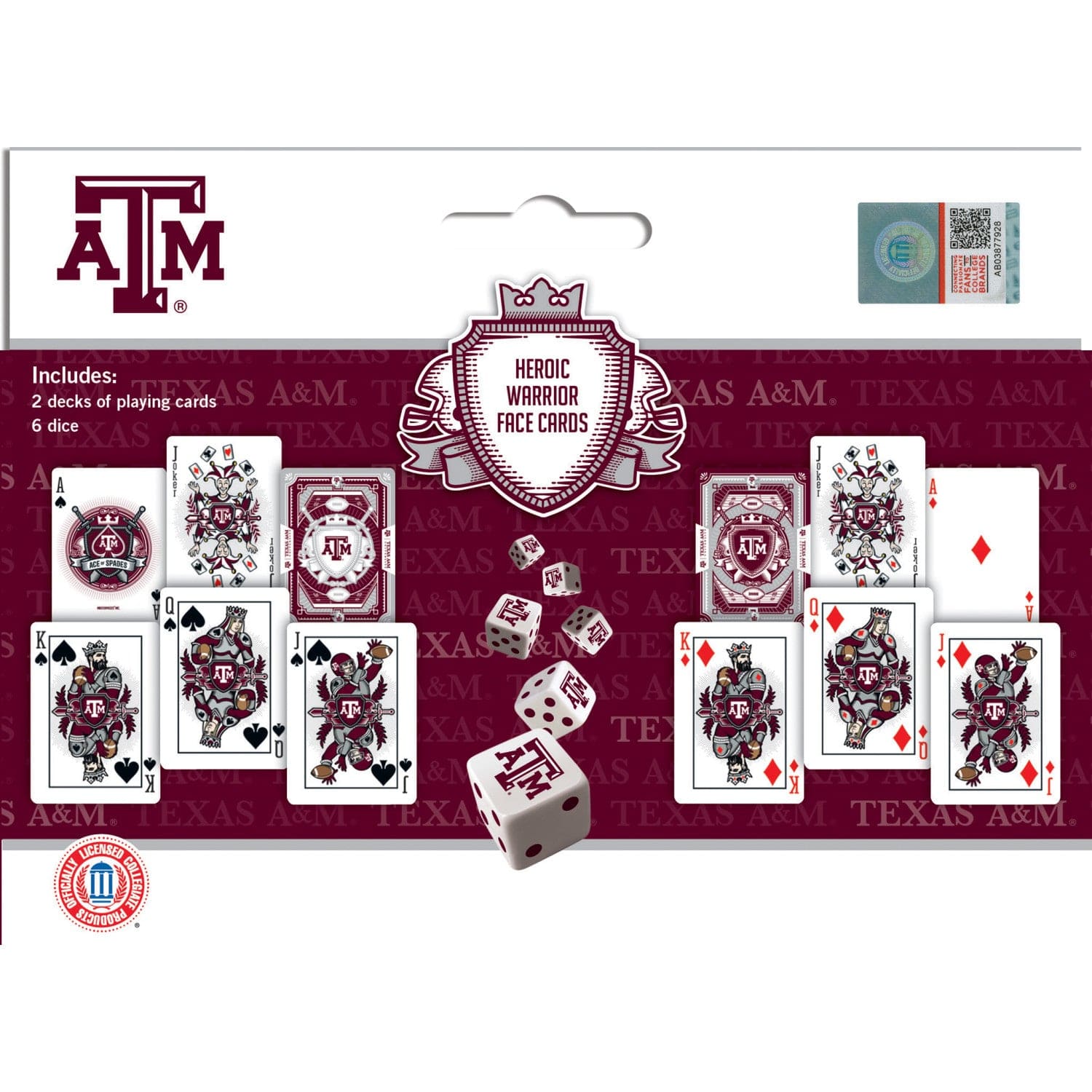 Texas A&M Aggies 2-Pack Playing Cards and Dice Set - Sports Gifts, Sports Memorabilia, Sports Collectibles, Fan Shop