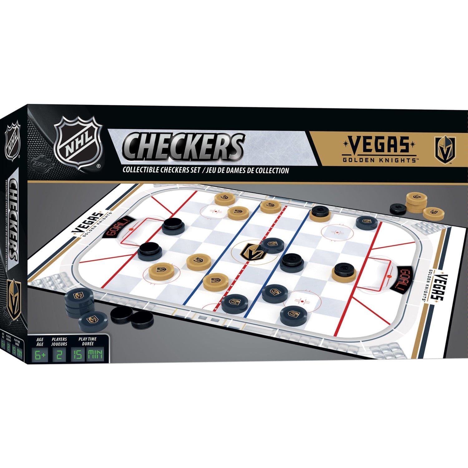 Las Vegas Golden Knights Checkers Game Set - Sports Gifts, Sports Memorabilia, Sports Collectibles, Fan Shop