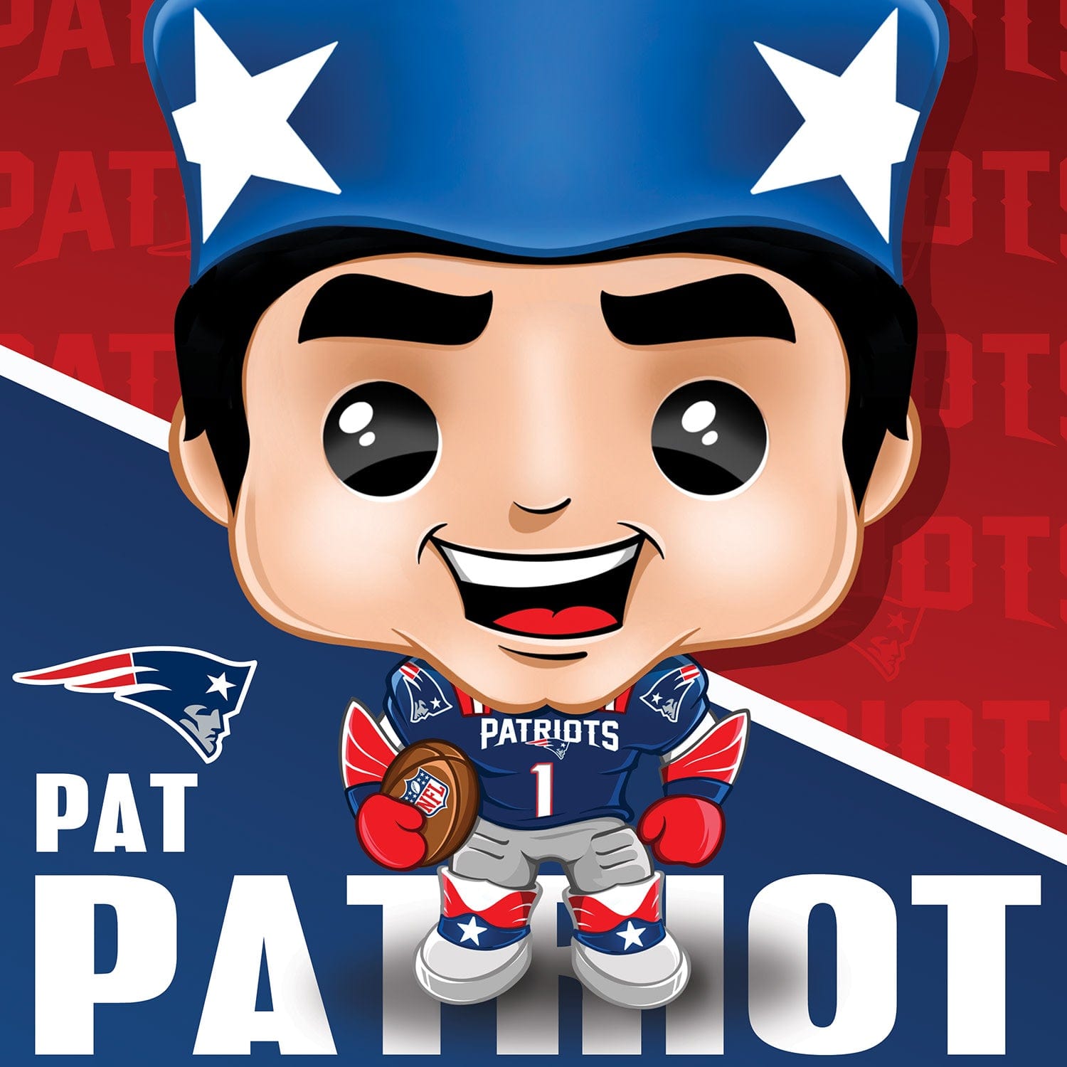Pat Patriot - New England Patriots 100-Piece Jigsaw Puzzle - Sports Gifts, Sports Memorabilia, Sports Collectibles, Fan Shop