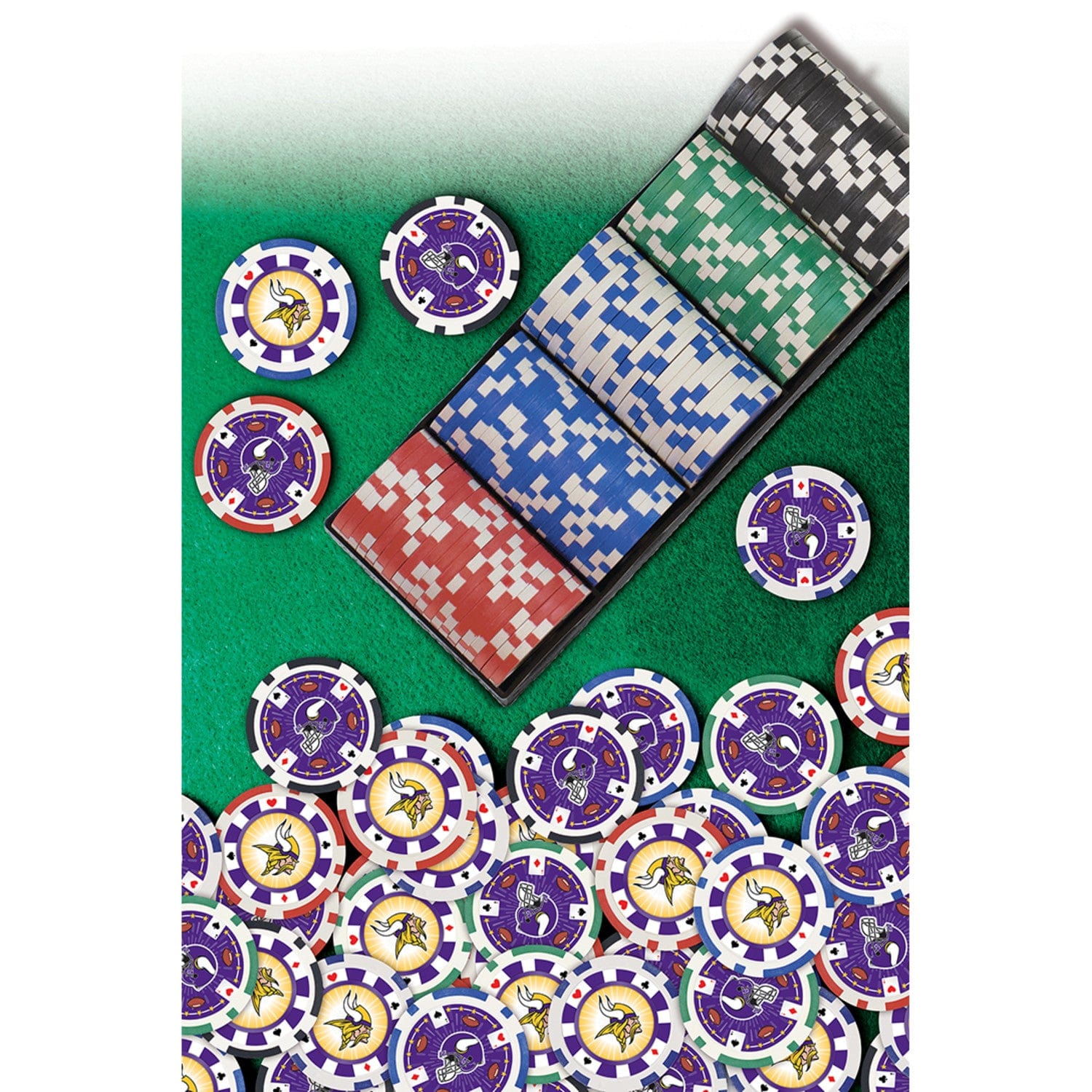Minnesota Vikings 100-Piece Poker Chip Set