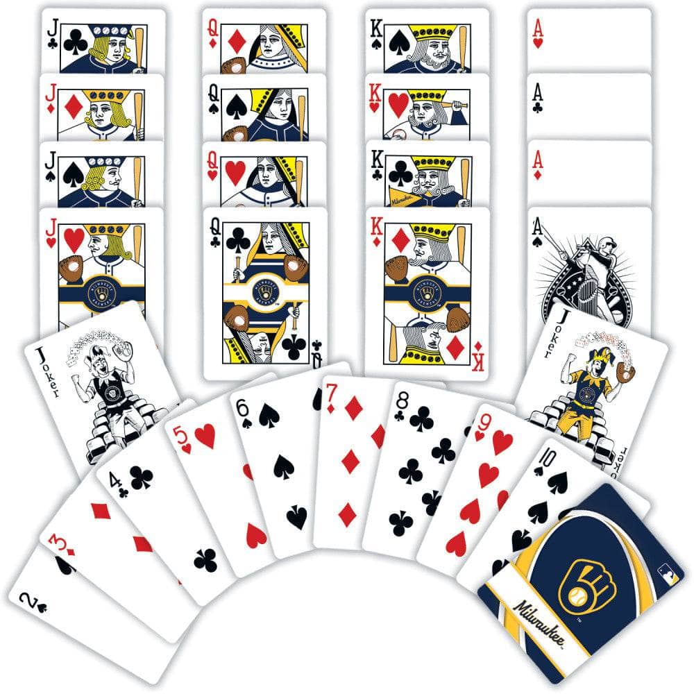 Milwaukee Brewers 54-Card Deck Playing Cards - Sports Gifts, Sports Memorabilia, Sports Collectibles, Fan Shop
