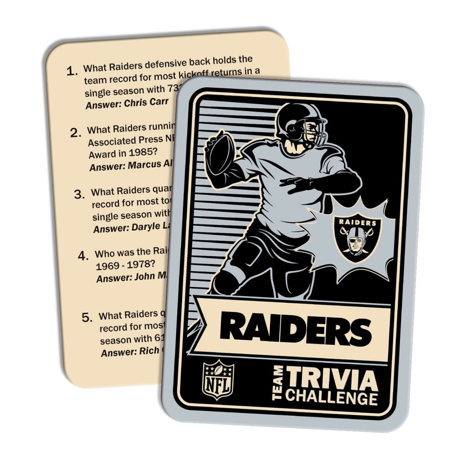 Las Vegas Raiders Trivia Challenge: Test Your Knowledge of the Silver and Black! - Sports Gifts, Sports Memorabilia, Sports Collectibles, Fan Shop