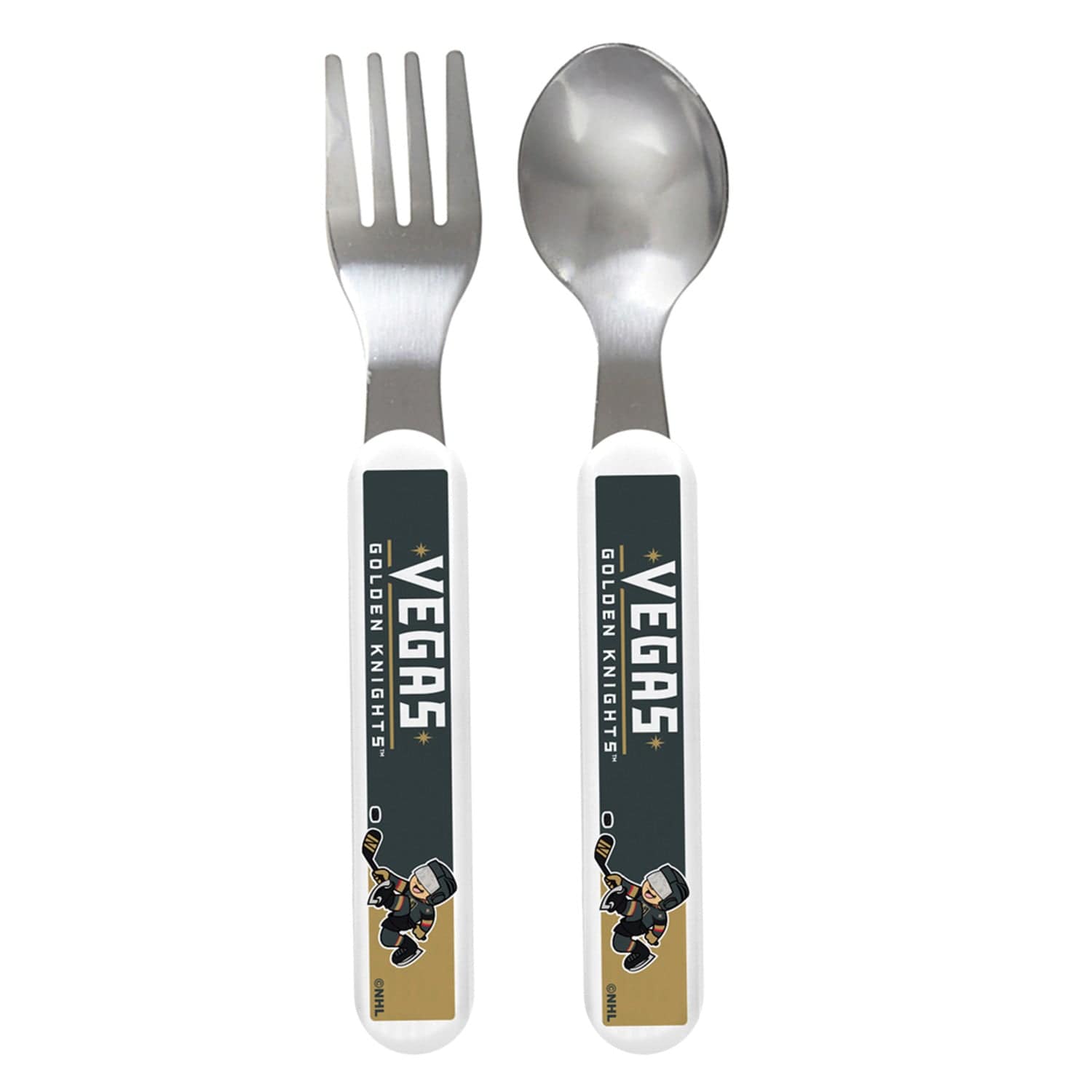 Las Vegas Golden Knights Baby Fork & Spoon Set - Sports Gifts, Sports Memorabilia, Sports Collectibles, Fan Shop