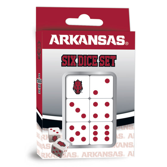Arkansas Razorbacks Dice Set - 757 Sports Collectibles
