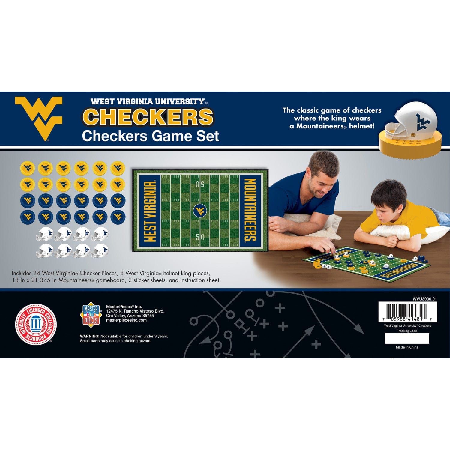 West Virginia Mountaineers Checkers Game