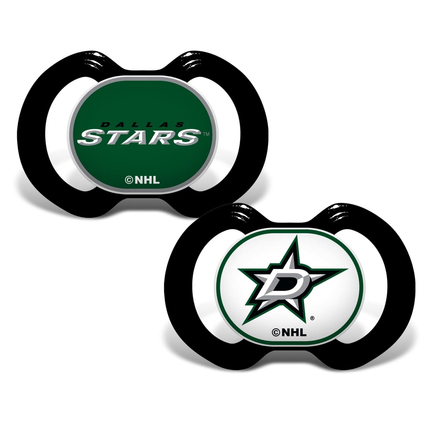 Dallas Stars Pacifier 2-Pack for Little Fans - Sports Gifts, Sports Memorabilia, Sports Collectibles, Fan Shop