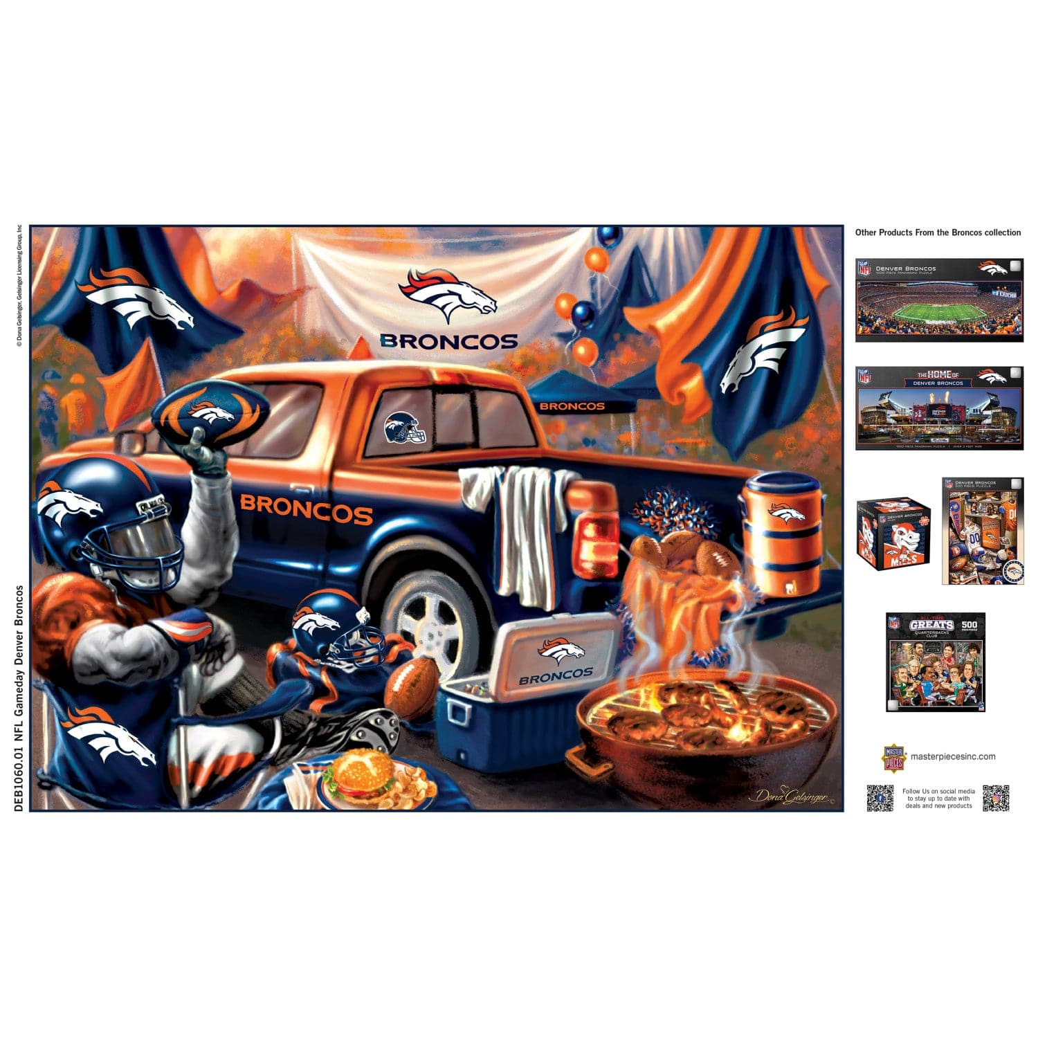 Denver Broncos Gameday 1000 Piece Jigsaw Puzzle