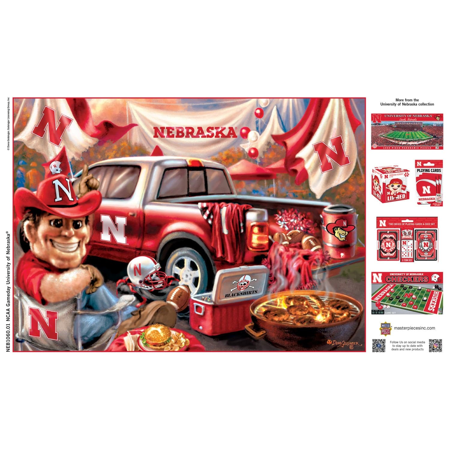 Nebraska Cornhuskers Gameday 1000 Piece Jigsaw Puzzle - Sports Gifts, Sports Memorabilia, Sports Collectibles, Fan Shop