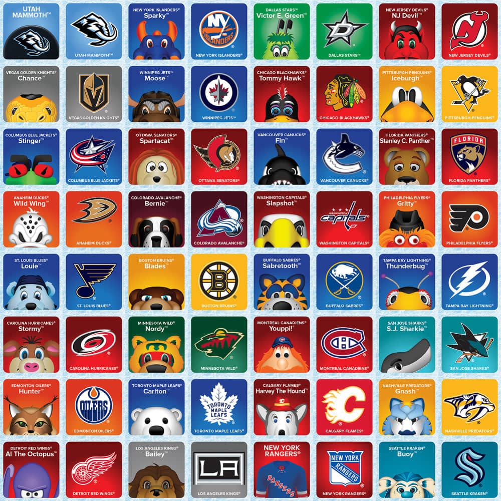 NHL Mascots Memory Match Game - Sports Gifts, Sports Memorabilia, Sports Collectibles, Fan Shop