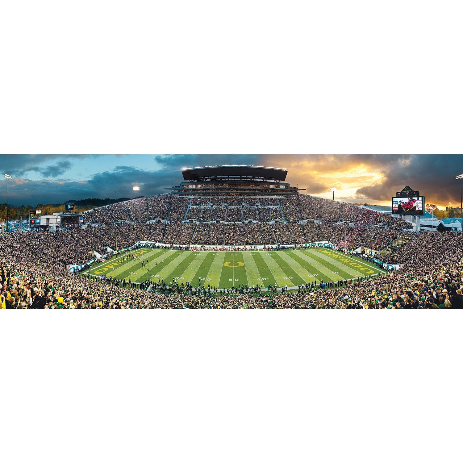 Oregon Ducks 1000-Piece Panoramic Jigsaw Puzzle - Sports Gifts, Sports Memorabilia, Sports Collectibles, Fan Shop